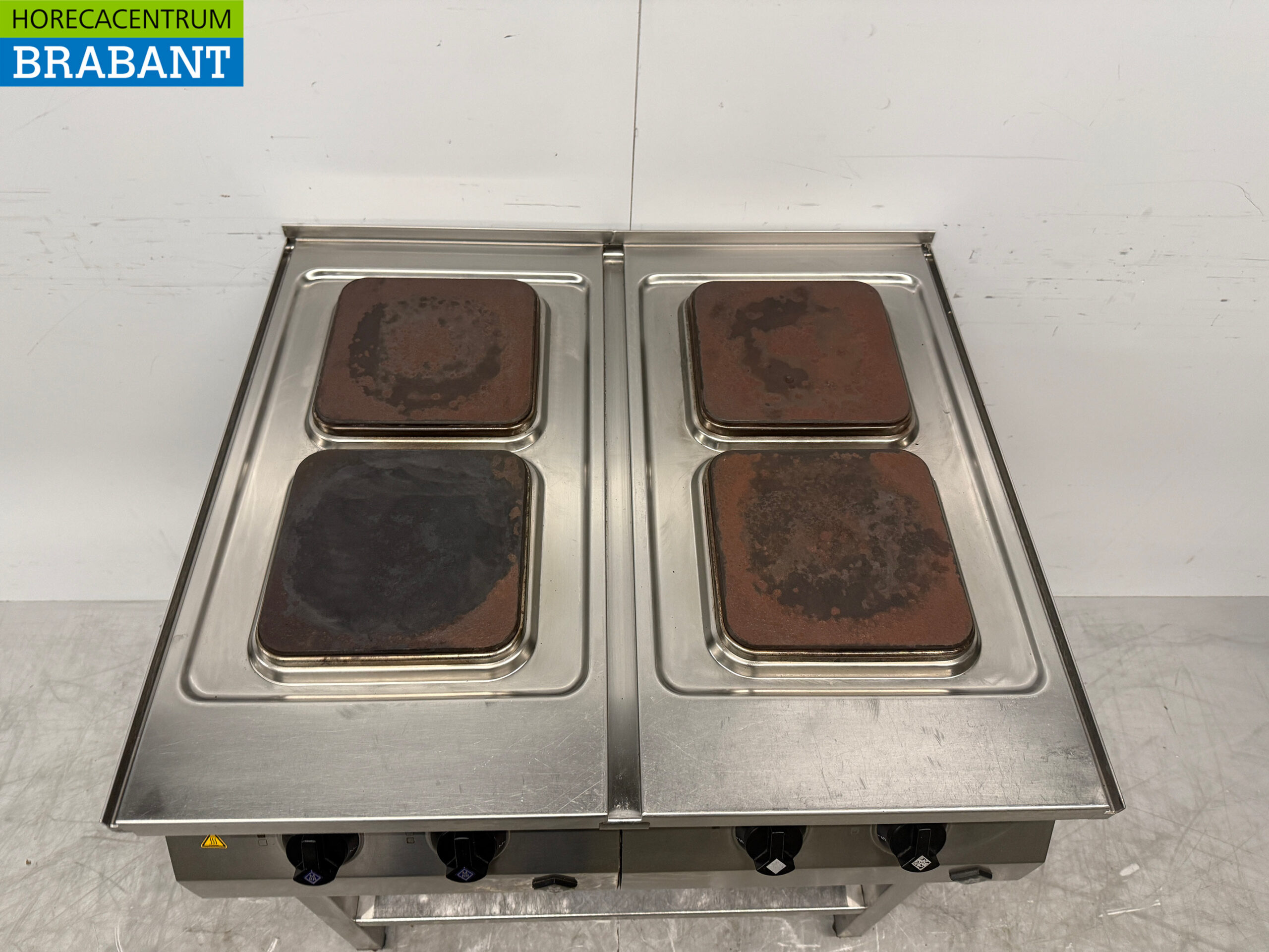 MKN 4-Flammen-Elektroherd aus Edelstahl 2 x 400V 80 cm Horeca – Bild 4