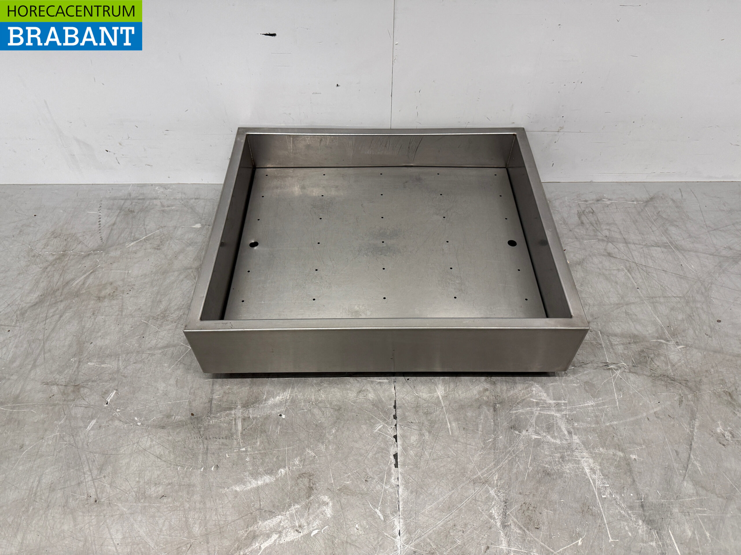 Edelstahl-Eisschale für Crushed Ice Shaved Ice 70 x 60 cm Horeca