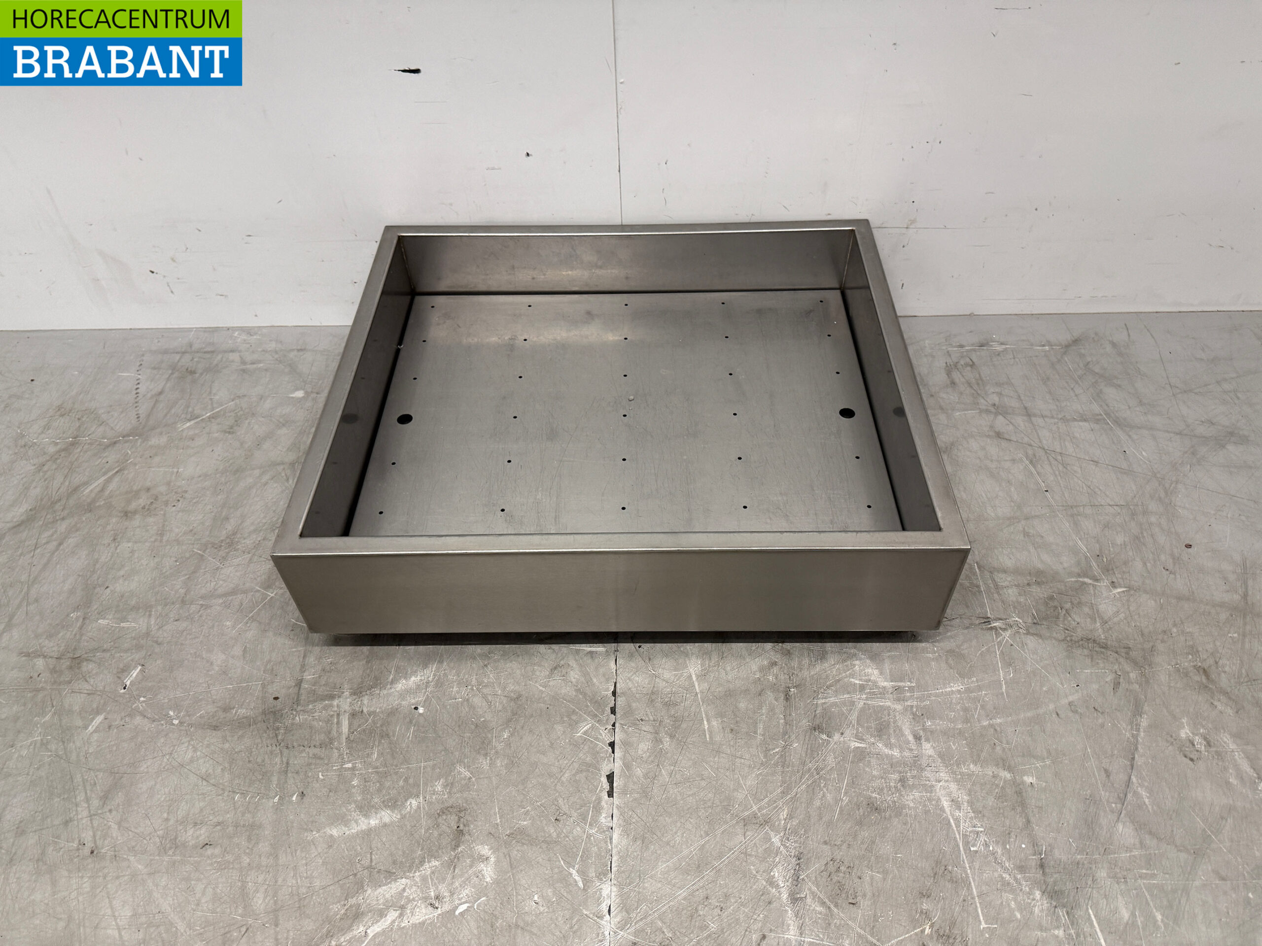 Edelstahl-Eisschale für Crushed Ice Shaved Ice 70 x 60 cm Horeca
