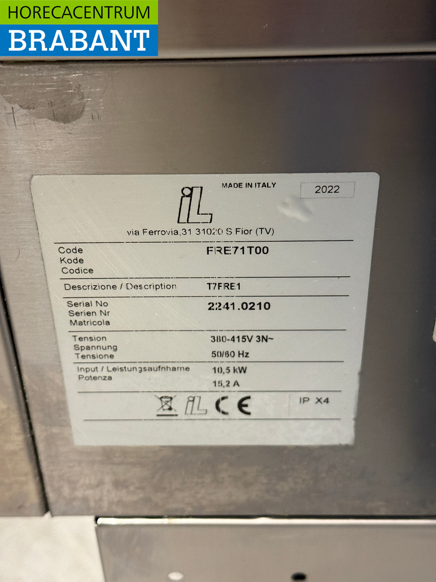 Ilsa Fritteuse aus Edelstahl 7 Liter mit Arbeitsfläche 105 cm 400V Horeca – Bild 6