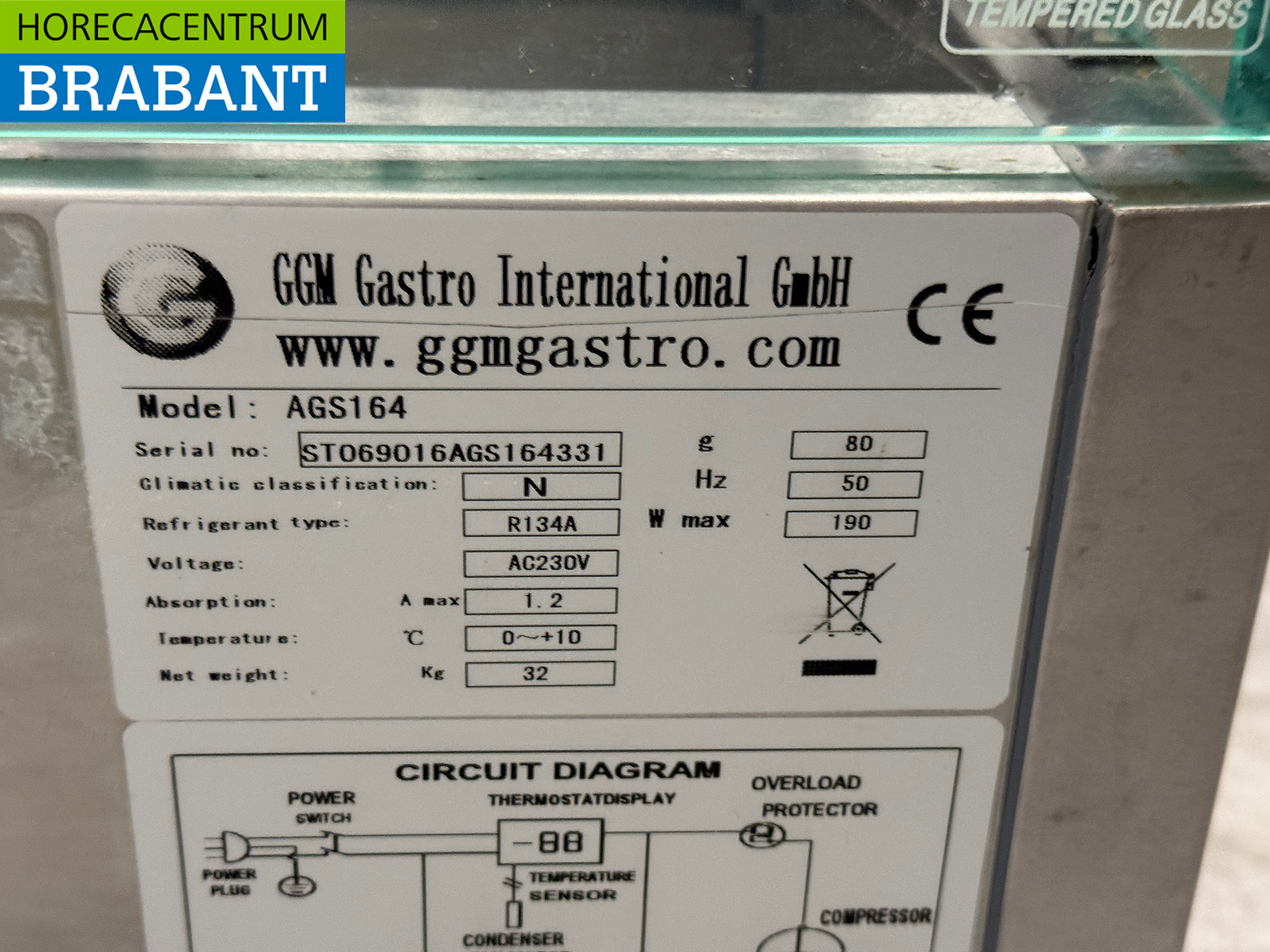 Edelstahl Saladiere Top Kühlvitrine 7 x 1/3 GN 160 cm 230V Horeca – Bild 4