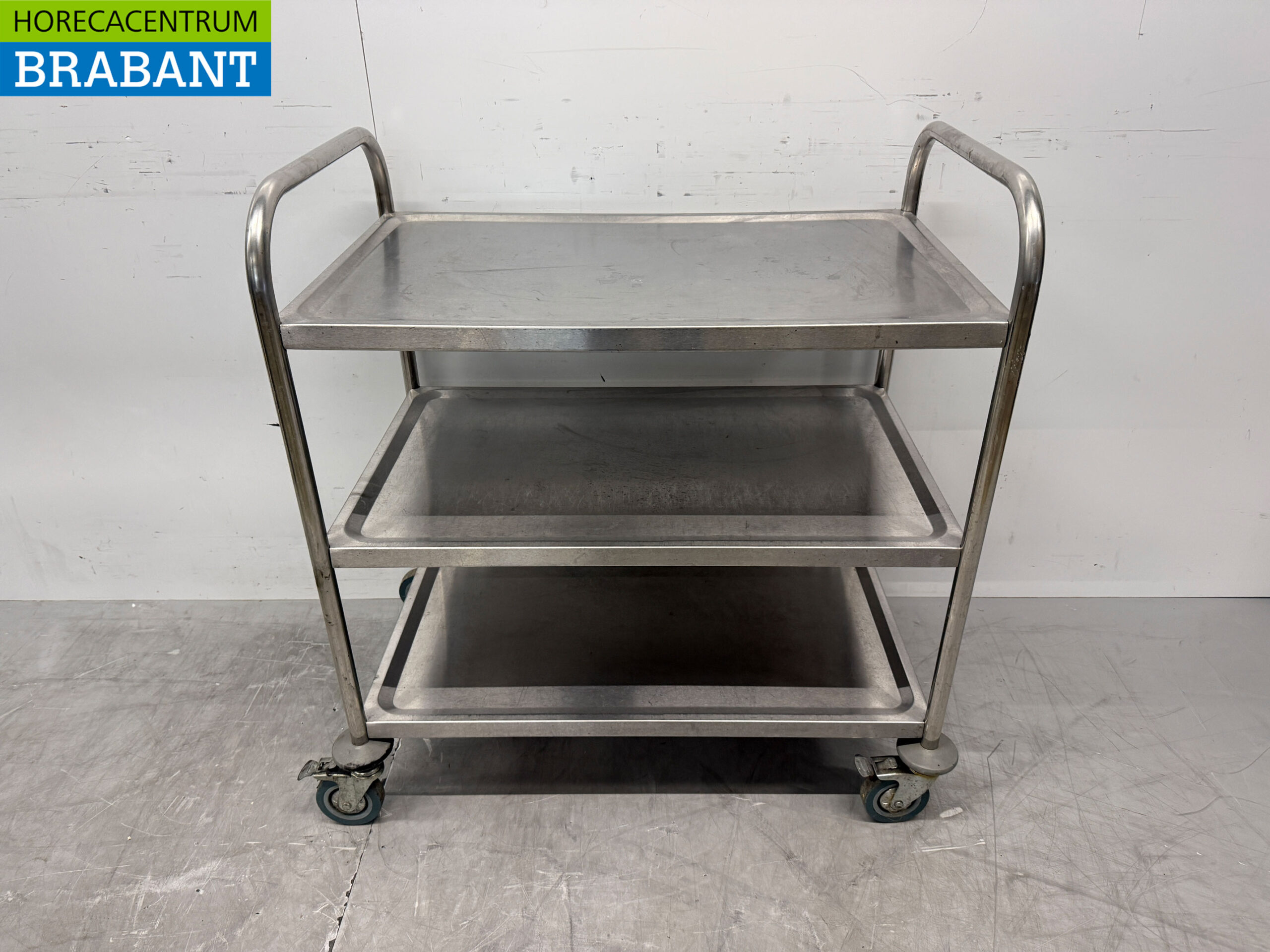 Edelstahl Servierwagen 3 Schichten 85 cm Catering