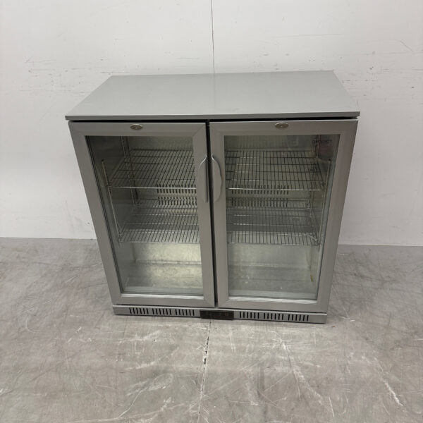 Exquisit Bar Cooler 2 Glas-Falttüren 90 cm 230V Horeca