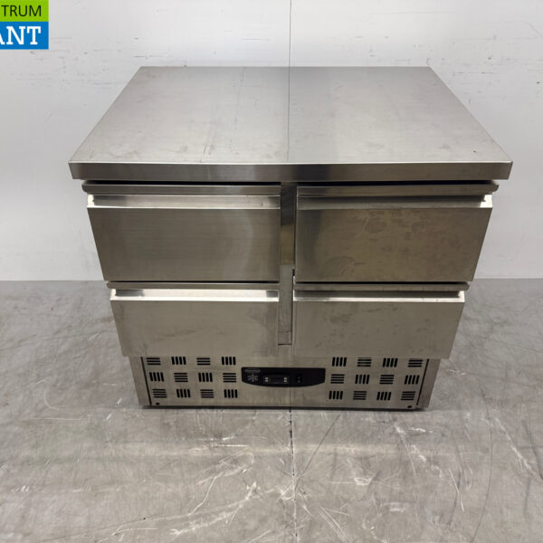 Edelstahl Combisteel Gekühlte Werkbank 4 Schubladen 90,5 cm 230V Horeca