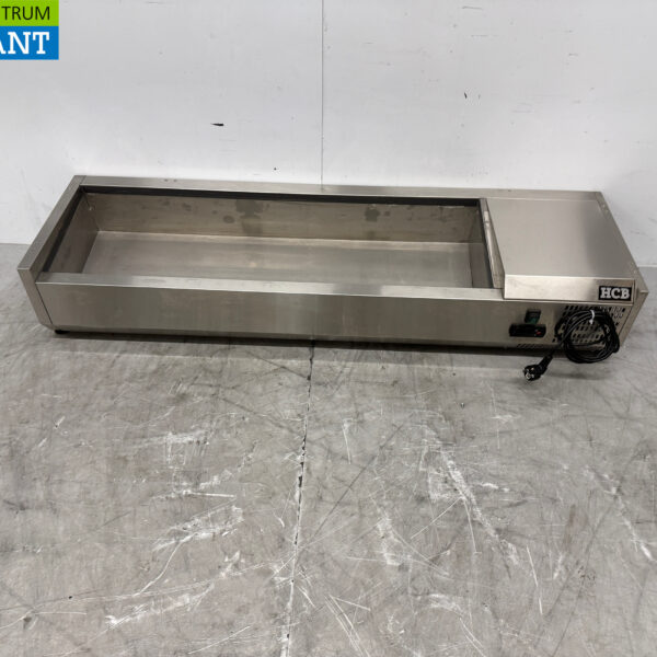 HCB Edelstahl-Vitrine Aufbau Kühlvitrine saladière 6 x 1/3 140 cm Horeca