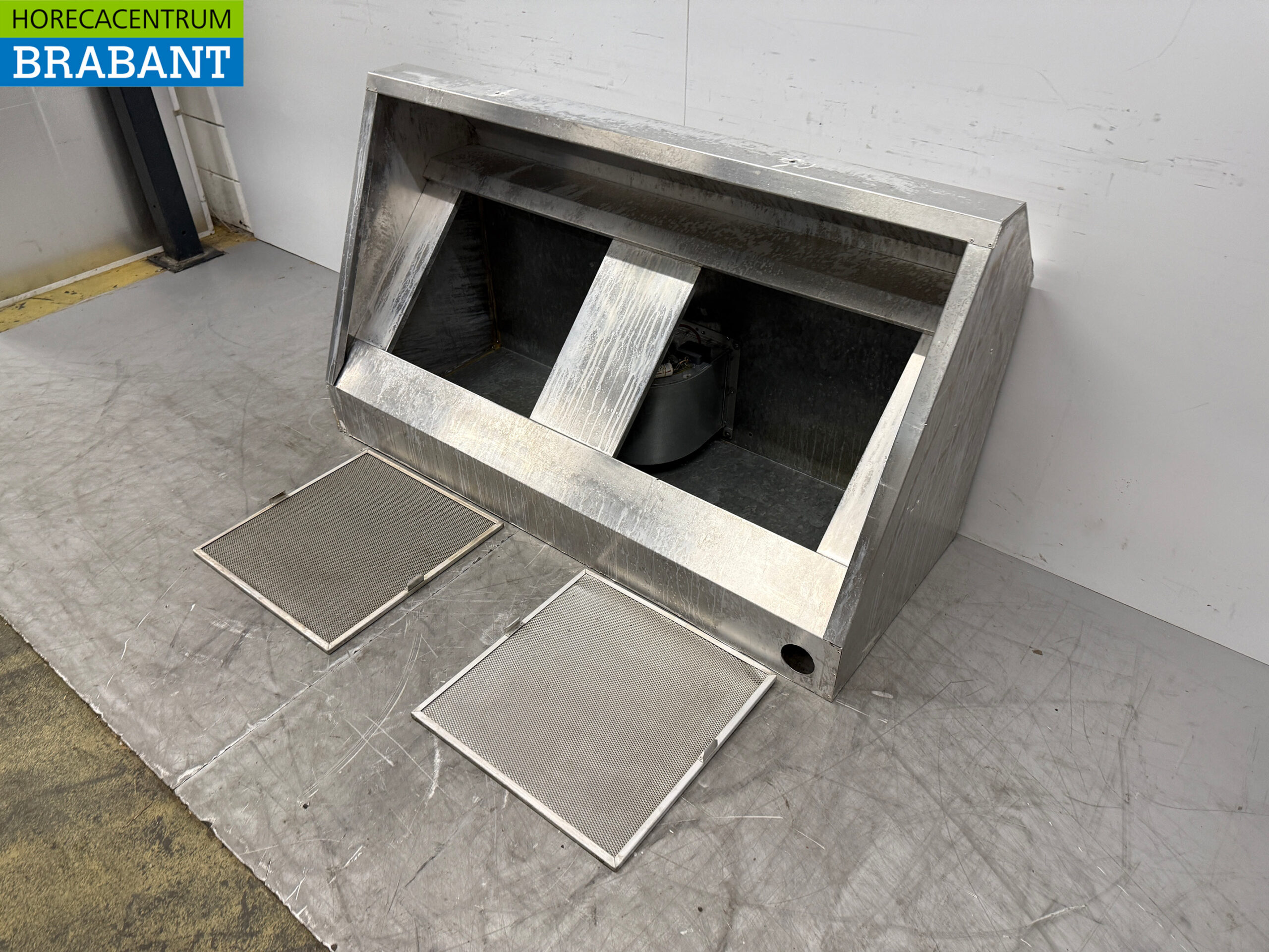 Aluminium Dunstabzugshaube mit Motor geneigt Modell 150 cm 230V Horeca – Bild 2