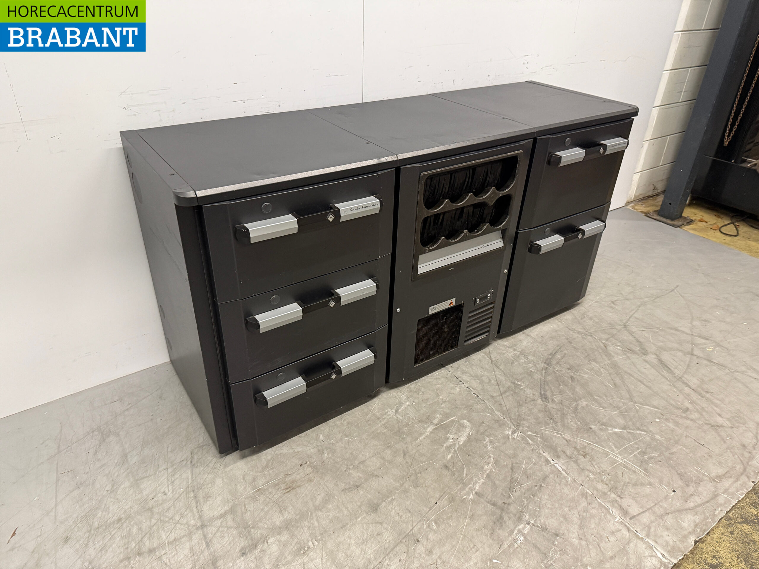 Gamko Bar-Kühlschrank mit Flaschennest und 5 Schubladen 170,5 cm 230V Horeca – Bild 3