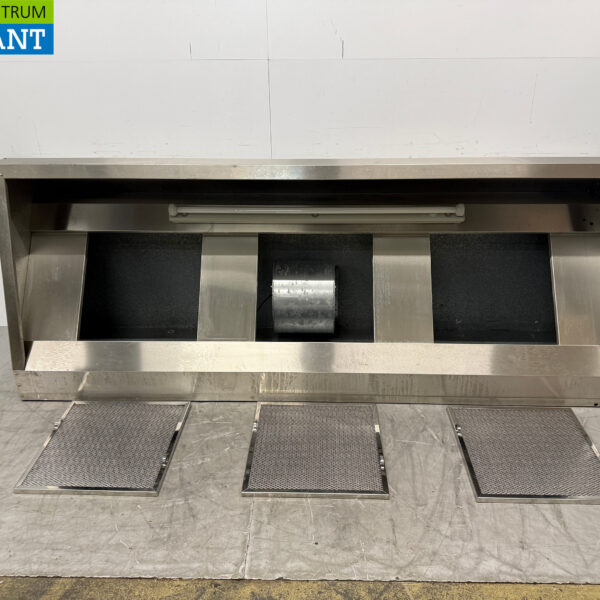 Edelstahl-Dunstabzugshaube Haube Motor 2500 m3/h Schräges Modell 250 cm 230V Horeca