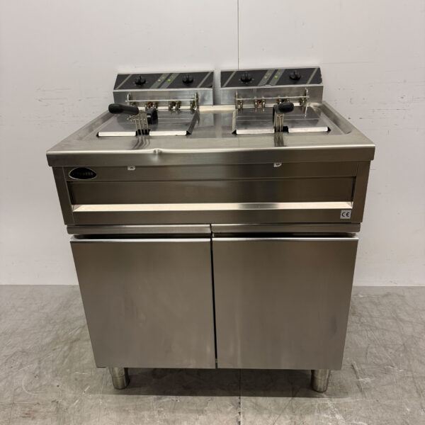 Forved Edelstahl-Doppelfritteuse 2 x 12 Liter 400V Horeca