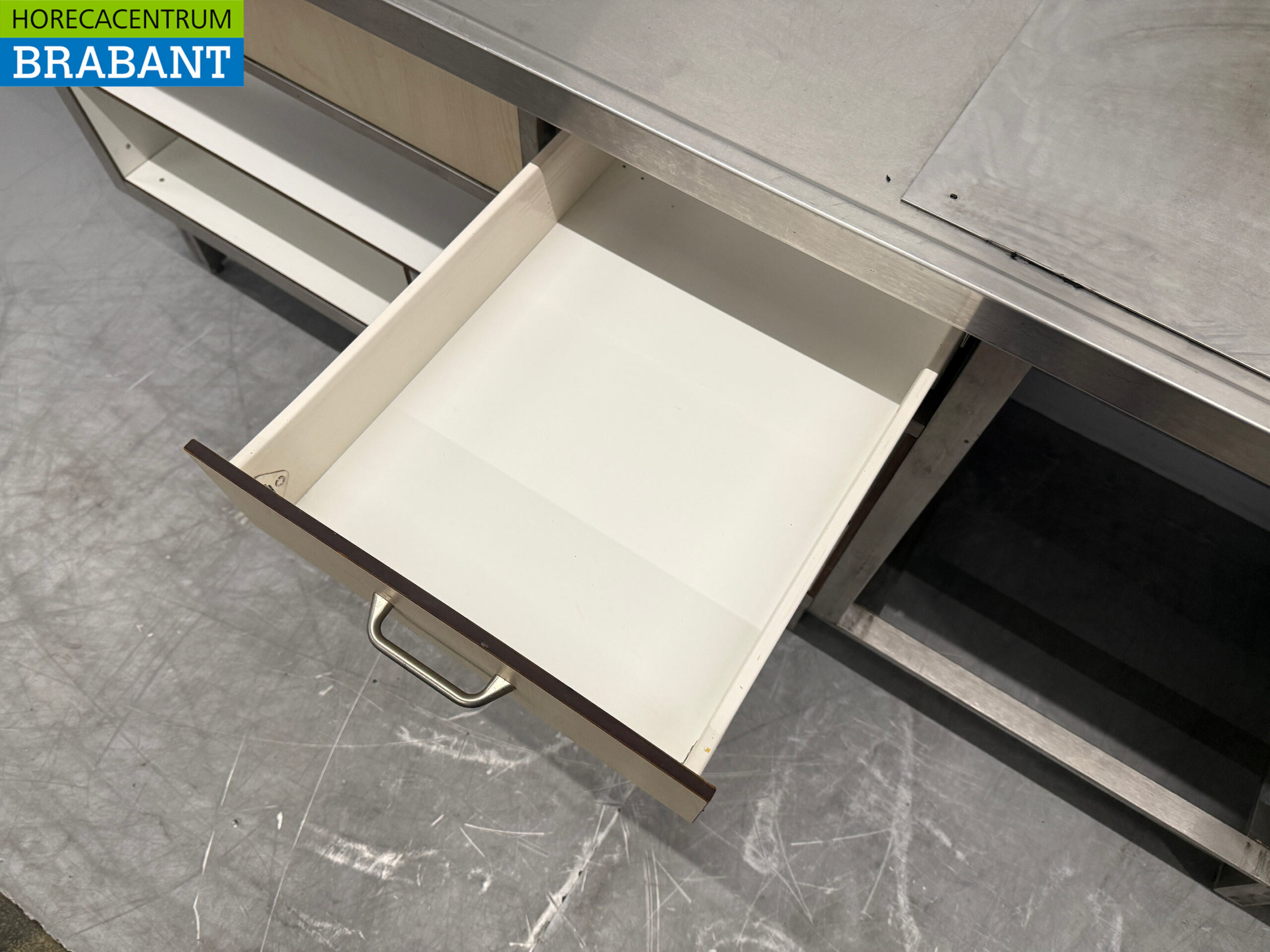 Edelstahlspüle mit Waschbecken und Wasserhahn 250 cm 230V Horeca – Bild 5