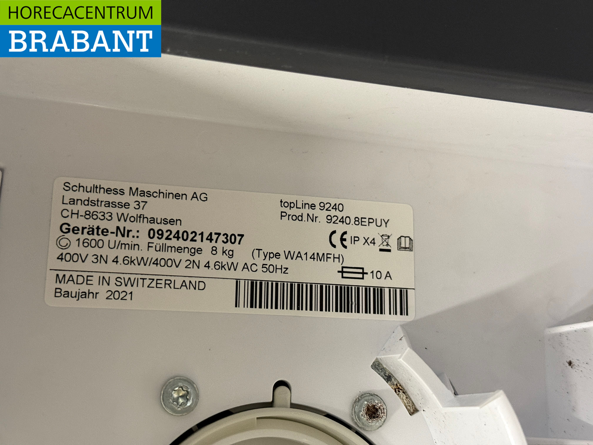 Schulthess TopLine Pro 9240 Waschmaschine 8 kg 400V Horeca – Bild 5