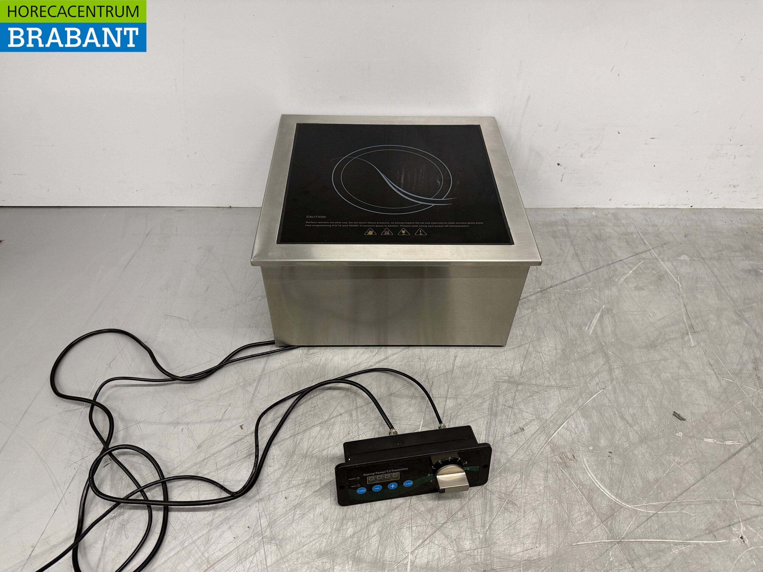 Edelstahl Einbau-Induktionskochfeld 1 Brenner 3,5 kW 230V Horeca