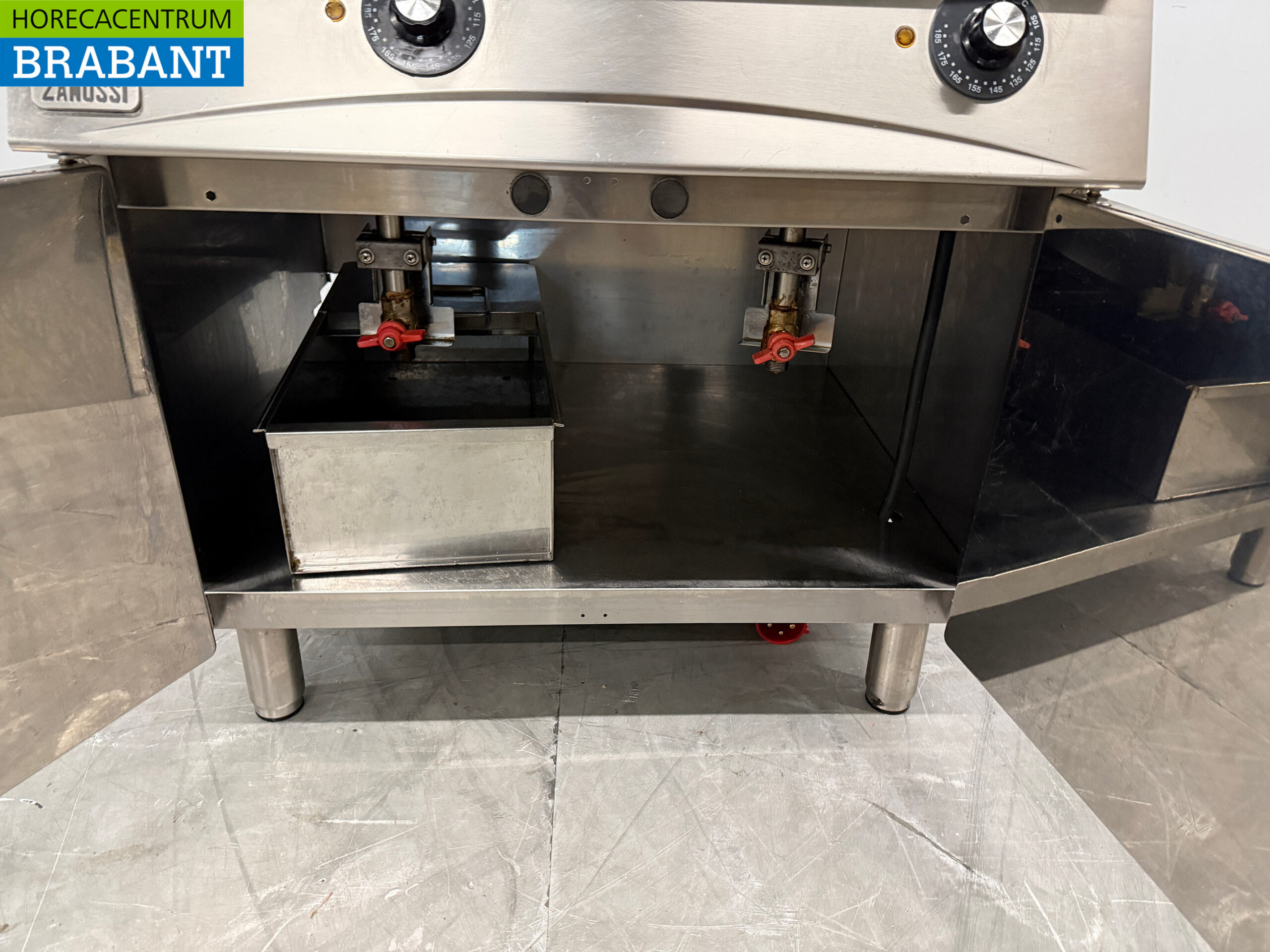 Edelstahl Zanussi Doppelfritteuse 2 x 14 Liter 400V Horeca – Bild 5