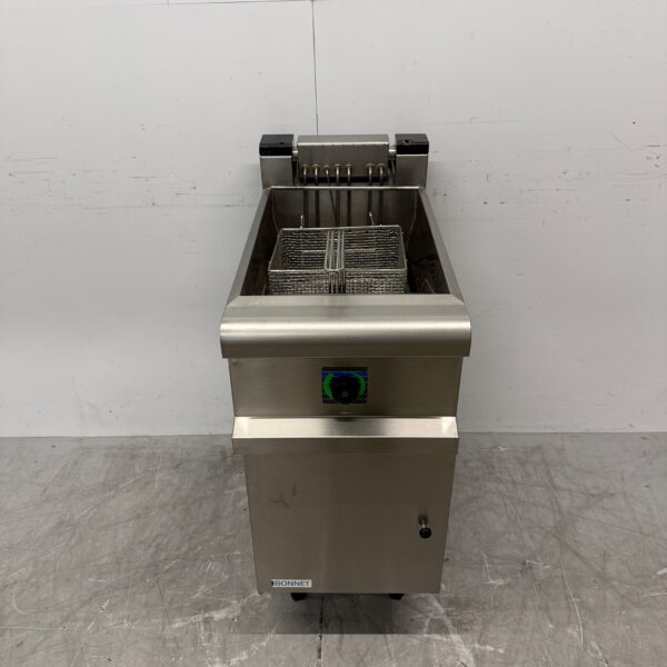 Haubenfritteuse aus Edelstahl 18 Liter 400V Horeca