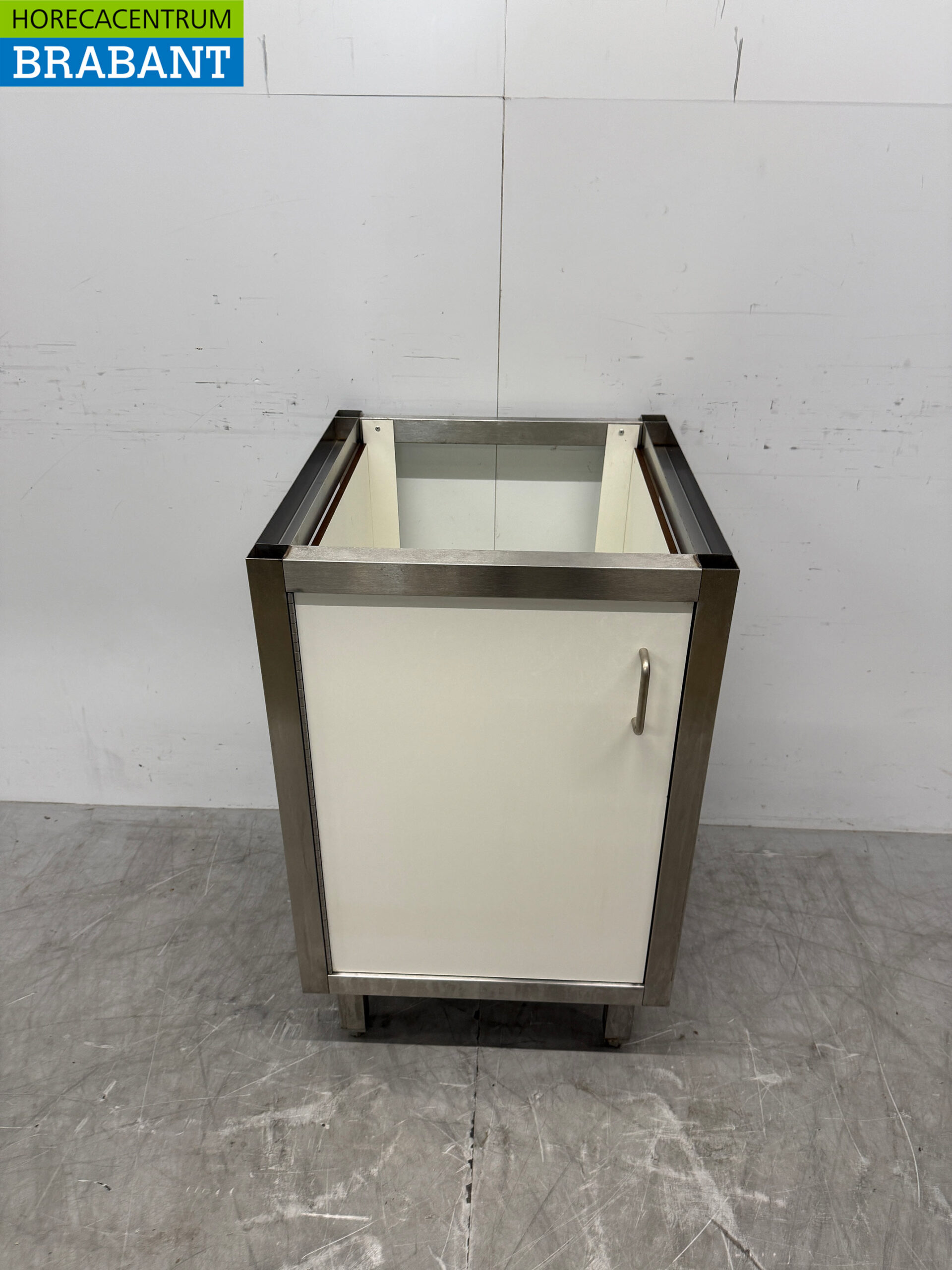 Sockel aus Edelstahl mit 1 Falttür 53,5 x 57,5 x 86,5 cm Catering