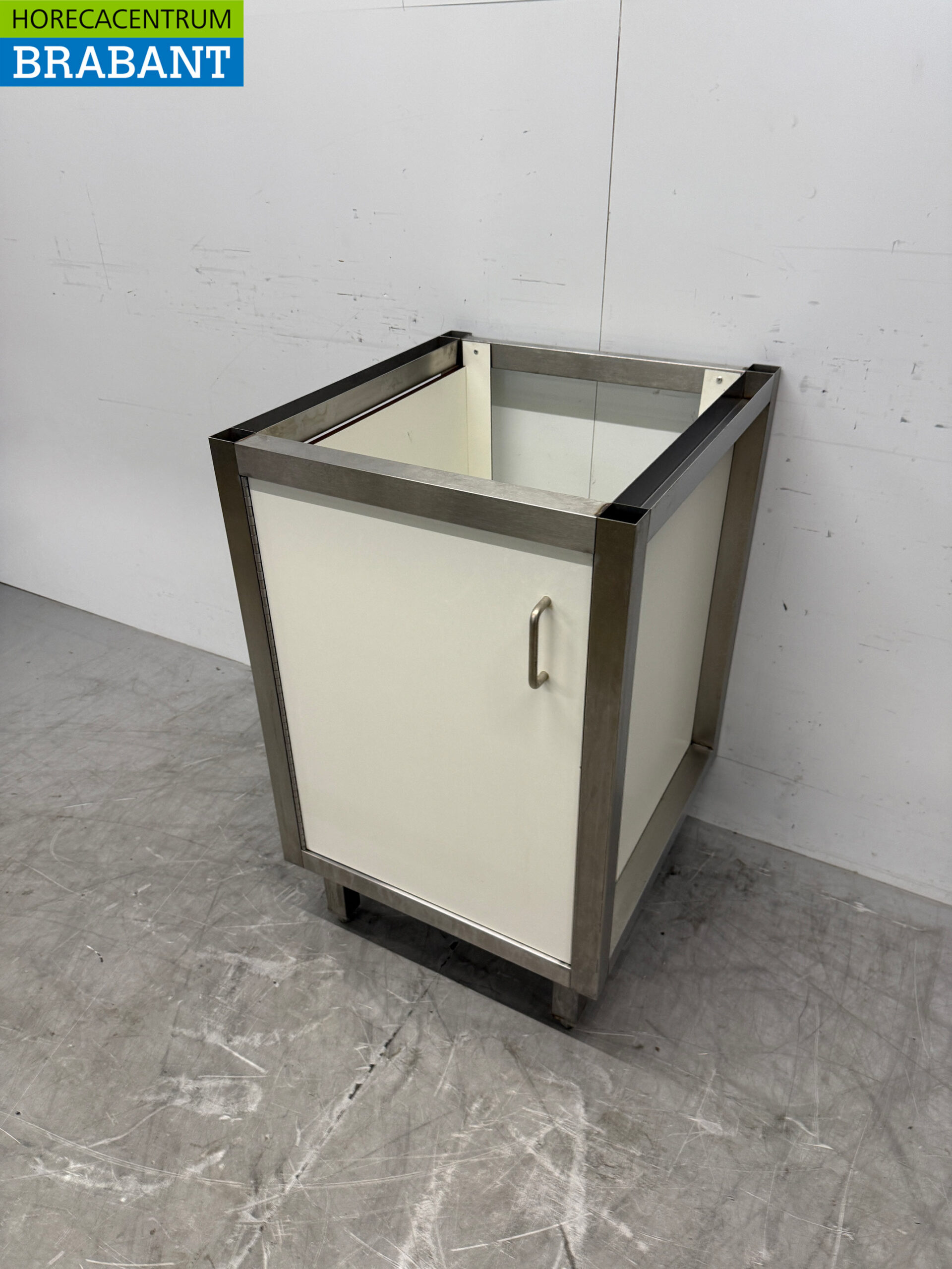Sockel aus Edelstahl mit 1 Falttür 53,5 x 57,5 x 86,5 cm Catering – Bild 2