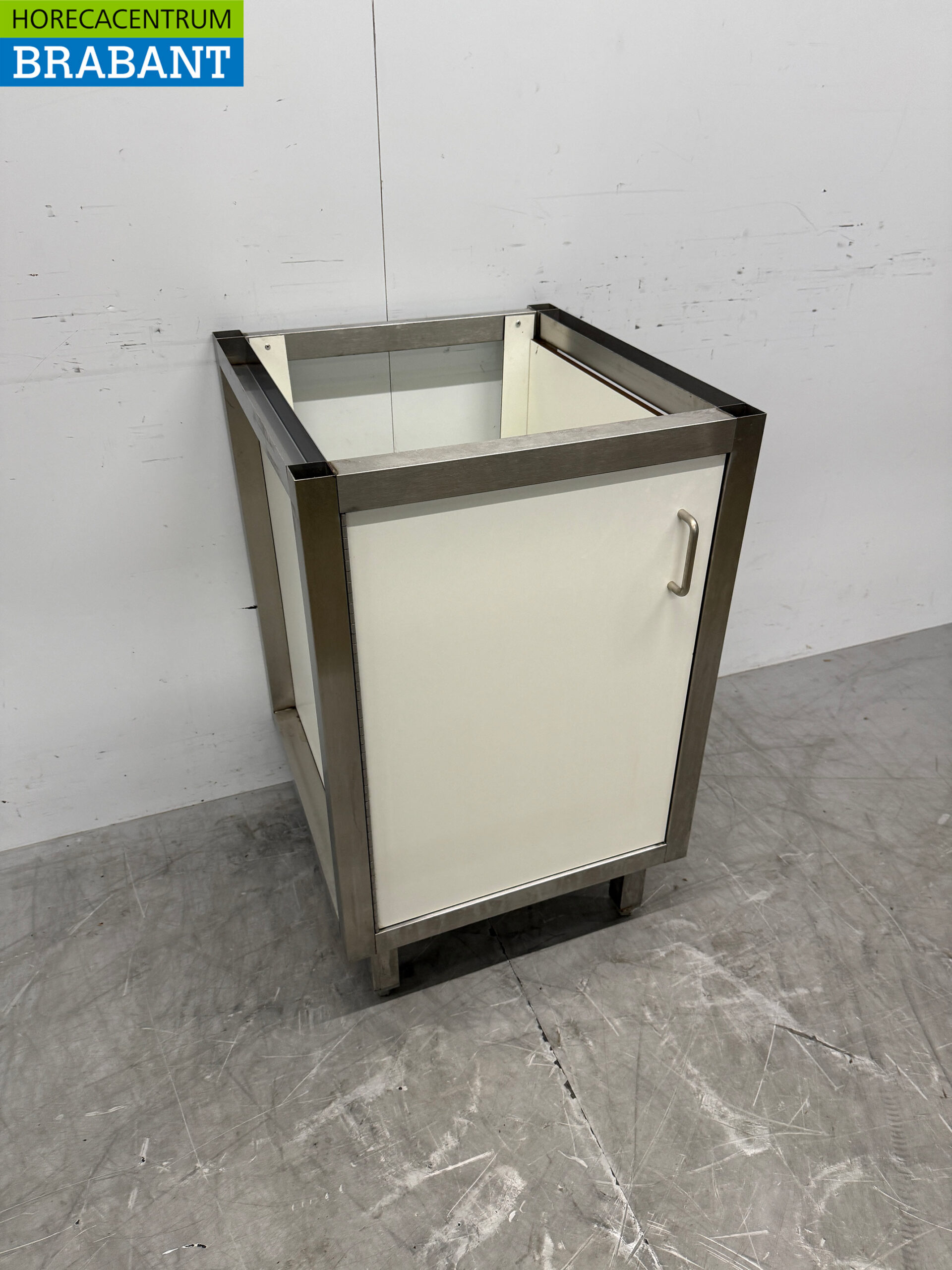 Sockel aus Edelstahl mit 1 Falttür 53,5 x 57,5 x 86,5 cm Catering – Bild 3