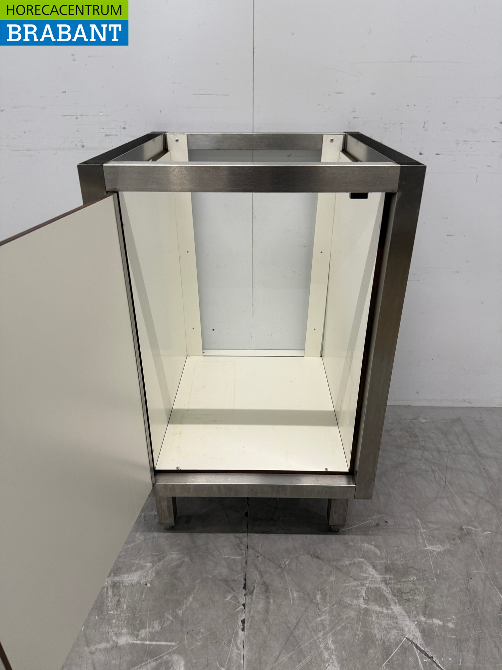 Sockel aus Edelstahl mit 1 Falttür 53,5 x 57,5 x 86,5 cm Catering – Bild 4