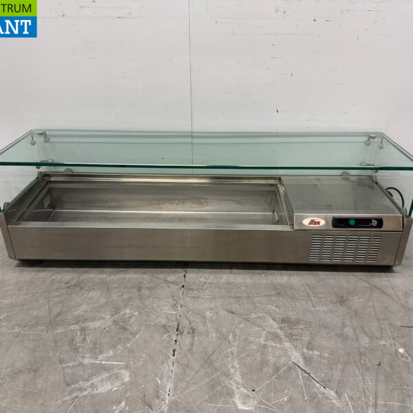 Edelstahl Ilsa Thekenvitrine Thekenvitrine saladière 6 x 1/3 140 cm 230V Horeca