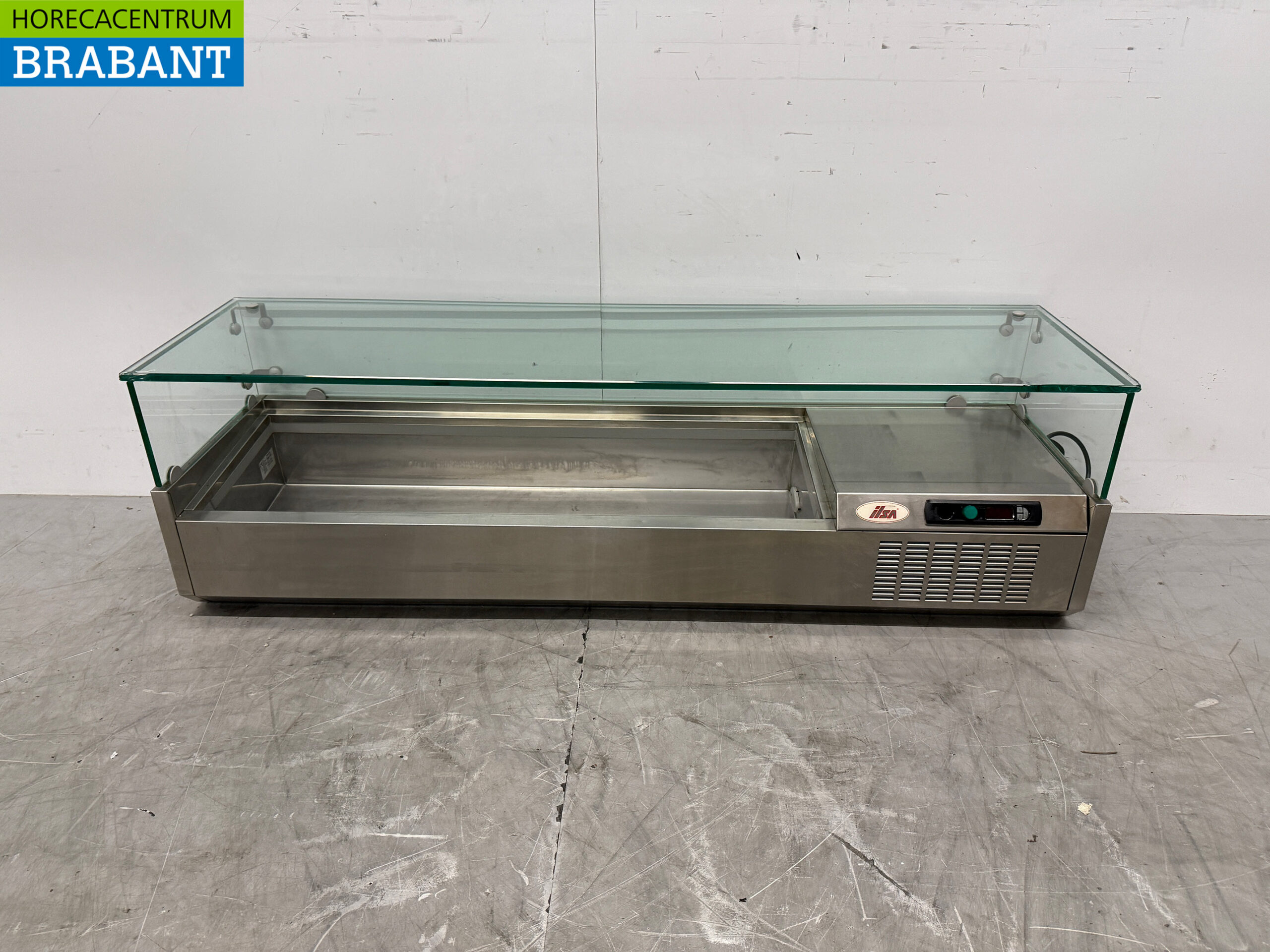 Edelstahl Ilsa Thekenvitrine Thekenvitrine saladière 6 x 1/3 140 cm 230V Horeca