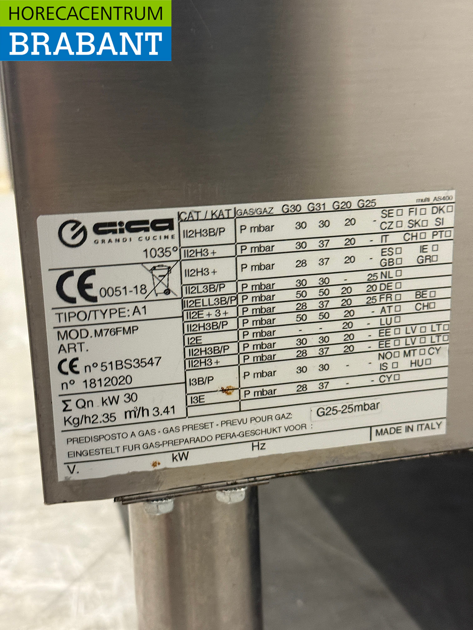 Emme 6-Flammen-Herd aus Edelstahl 100 cm GAS Horeca – Bild 5