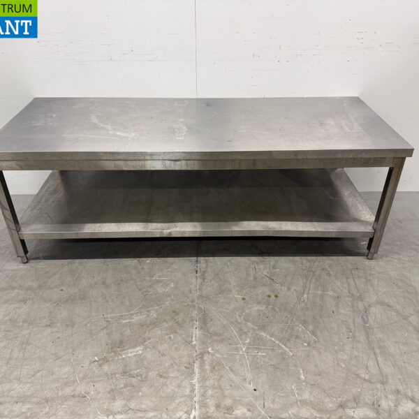Edelstahl-Arbeitstisch mit Zwischenboden 180 x 70 x 62 cm Catering
