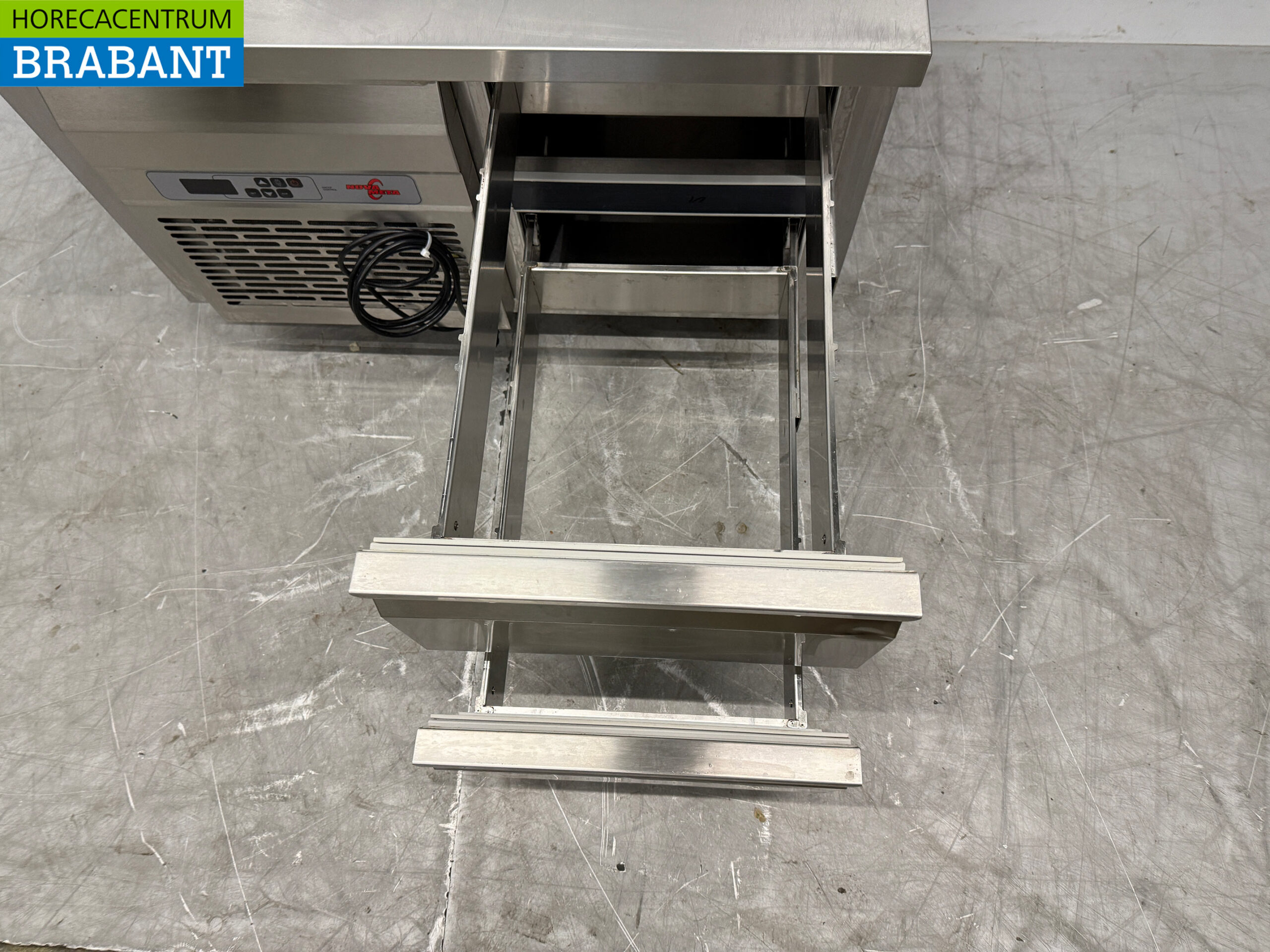 Nova Meta Kühltheke aus Edelstahl 2 Schubladen 94 cm Horeca – Bild 4