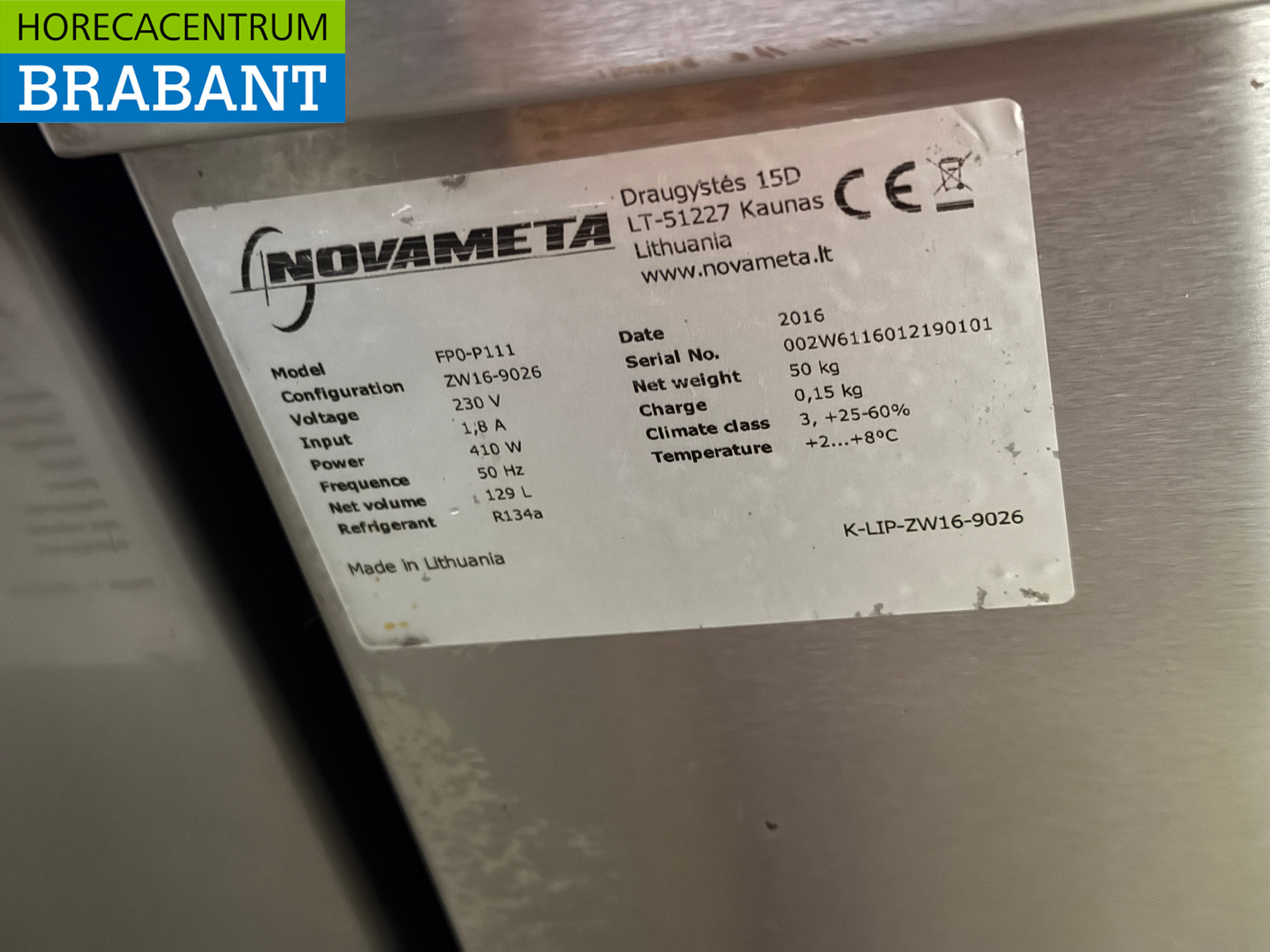 Nova Meta Kühltheke aus Edelstahl 2 Schubladen 94 cm Horeca – Bild 5