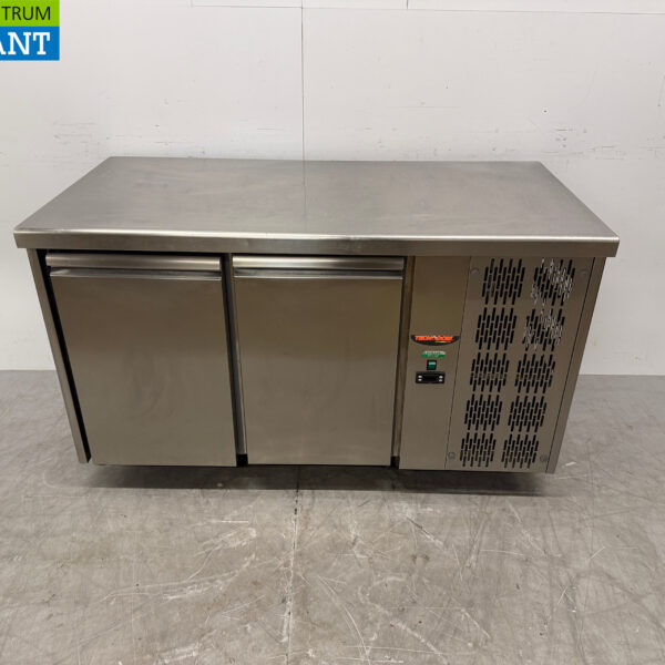 Edelstahl Tecnodom Kühltheke 2 Türen 142 cm 230V Horeca