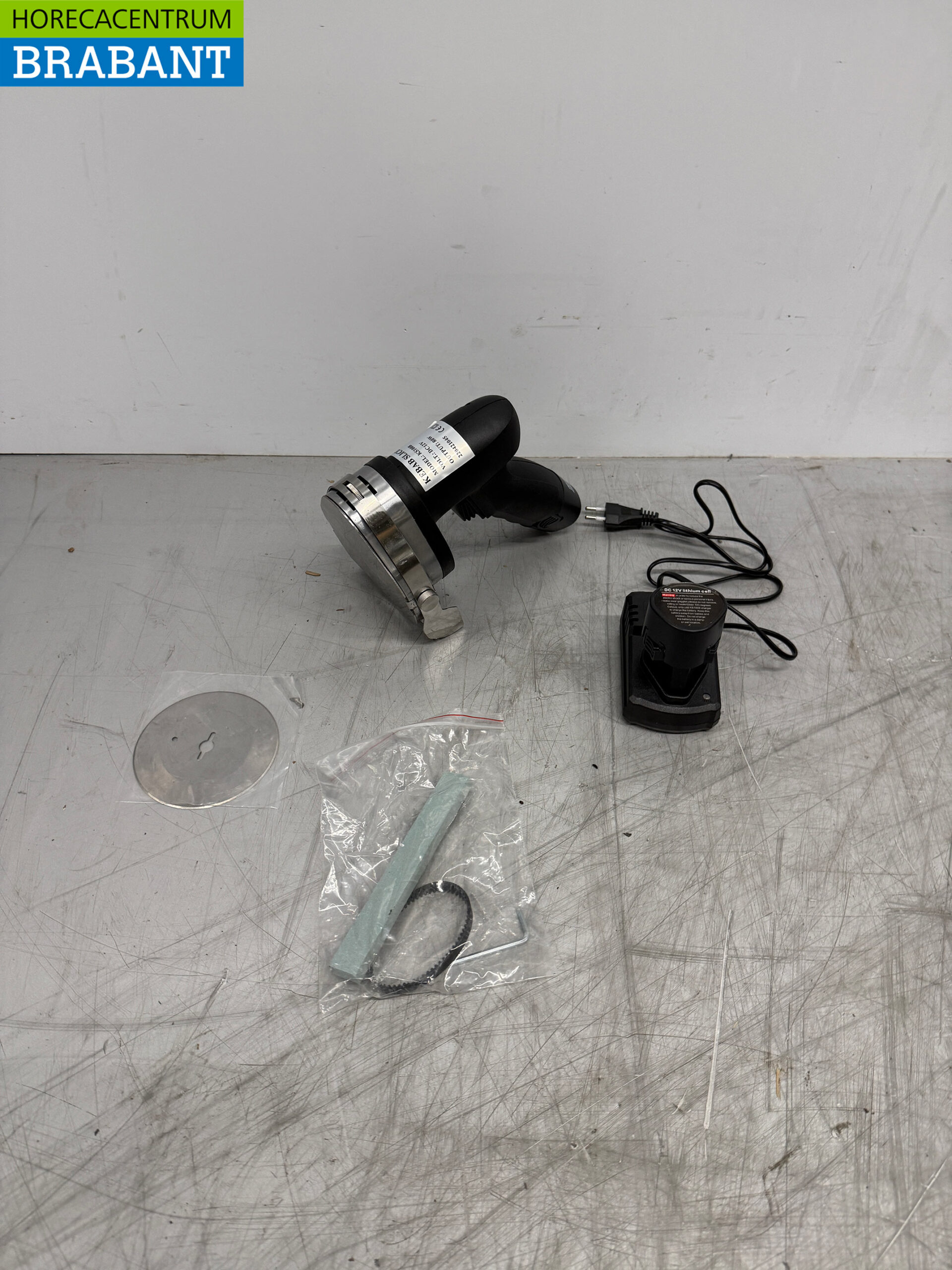 Drahtloses Dönermesser aus Edelstahl Kebabschneider Cap. 60 kg/Tag 2 Akkus Catering