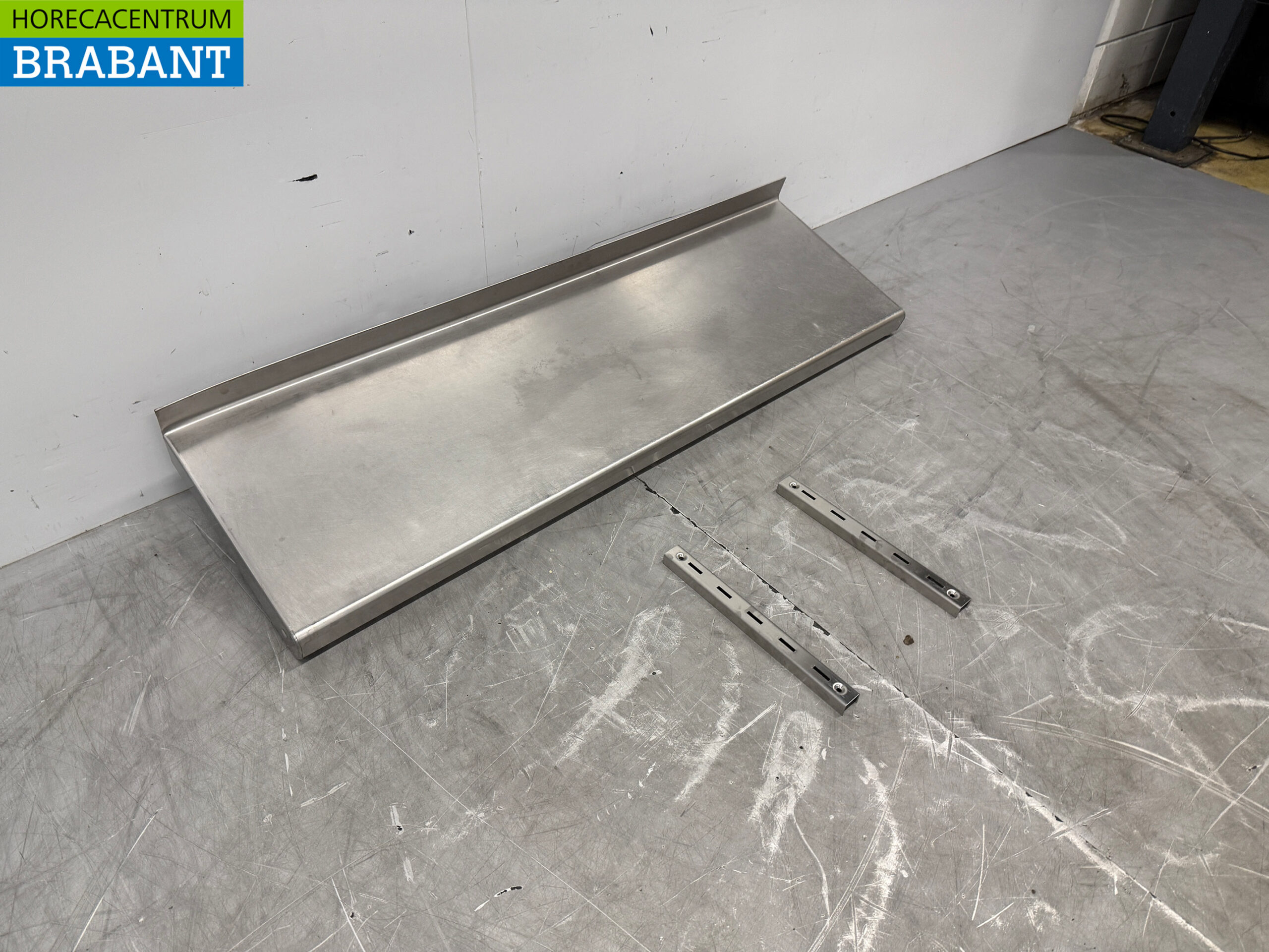 Wandregal aus Edelstahl 120 x 36 cm Horeca – Bild 3