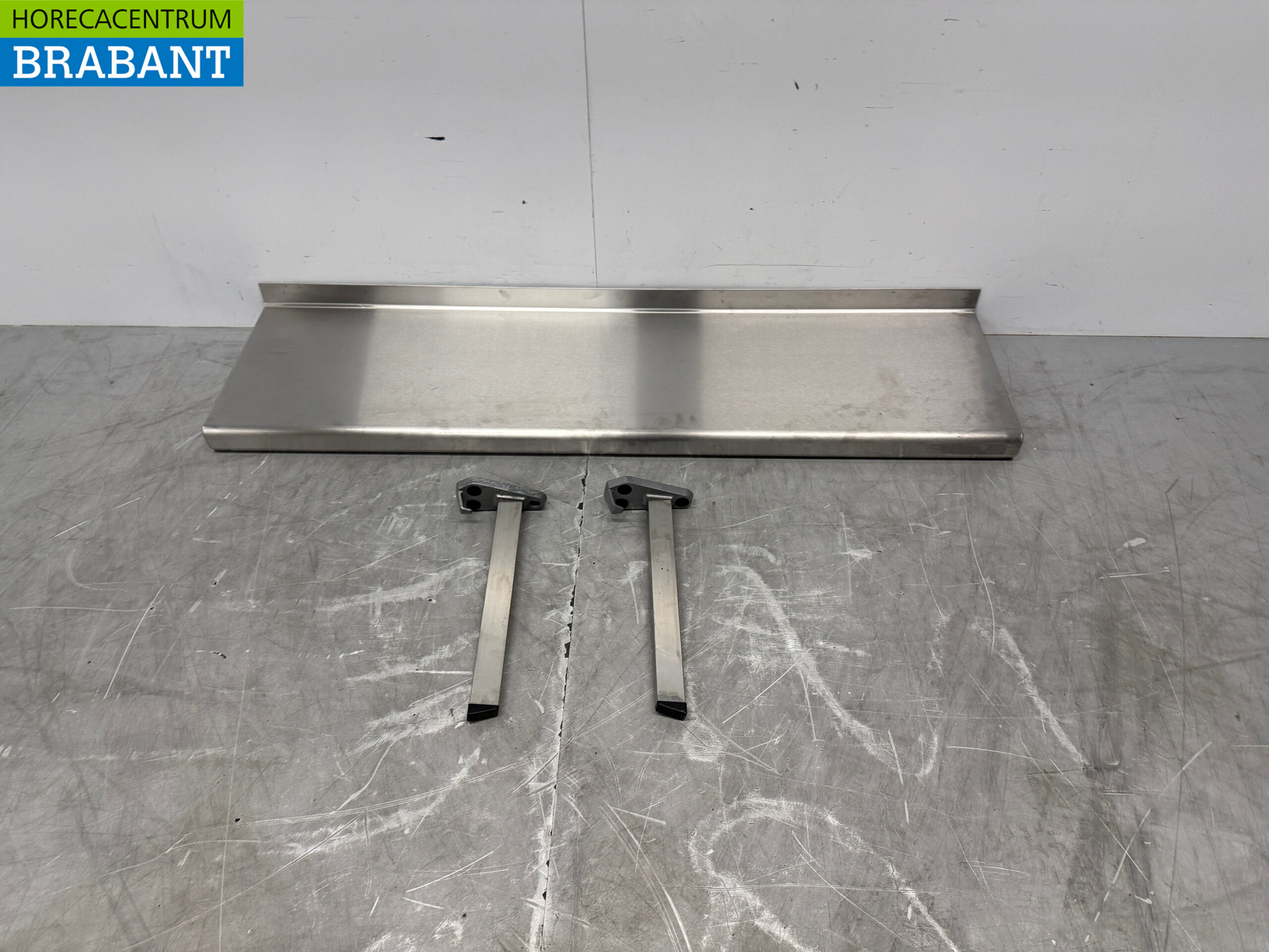 Wandregal aus Edelstahl 140 x 35,5 cm Horeca