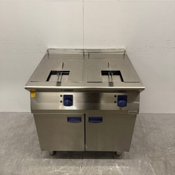 Edelstahl Electrolux Doppelfritteuse 2 x 7 Liter 80 cm 400V Horeca