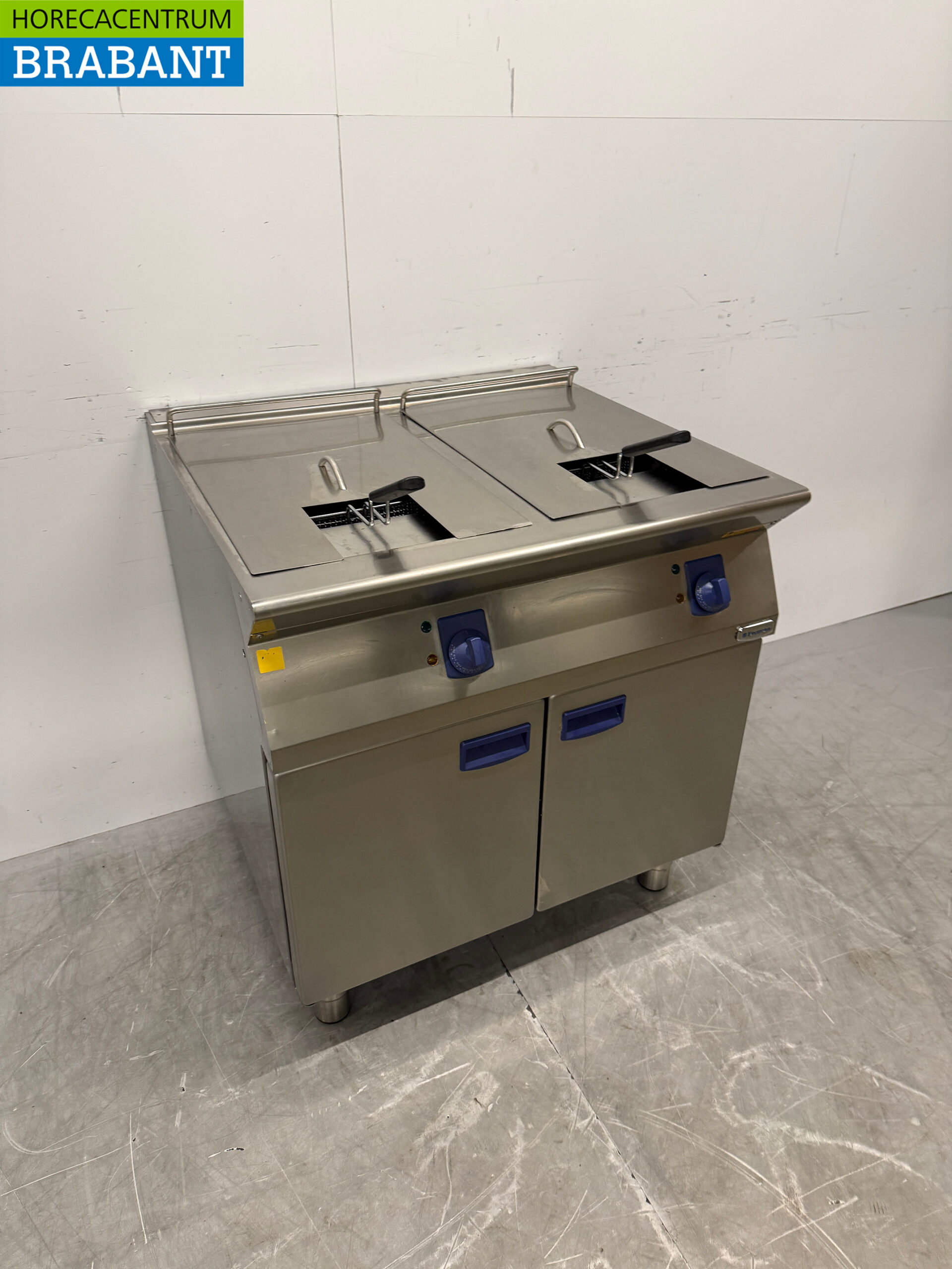 Edelstahl Electrolux Doppelfritteuse 2 x 7 Liter 80 cm 400V Horeca – Bild 3