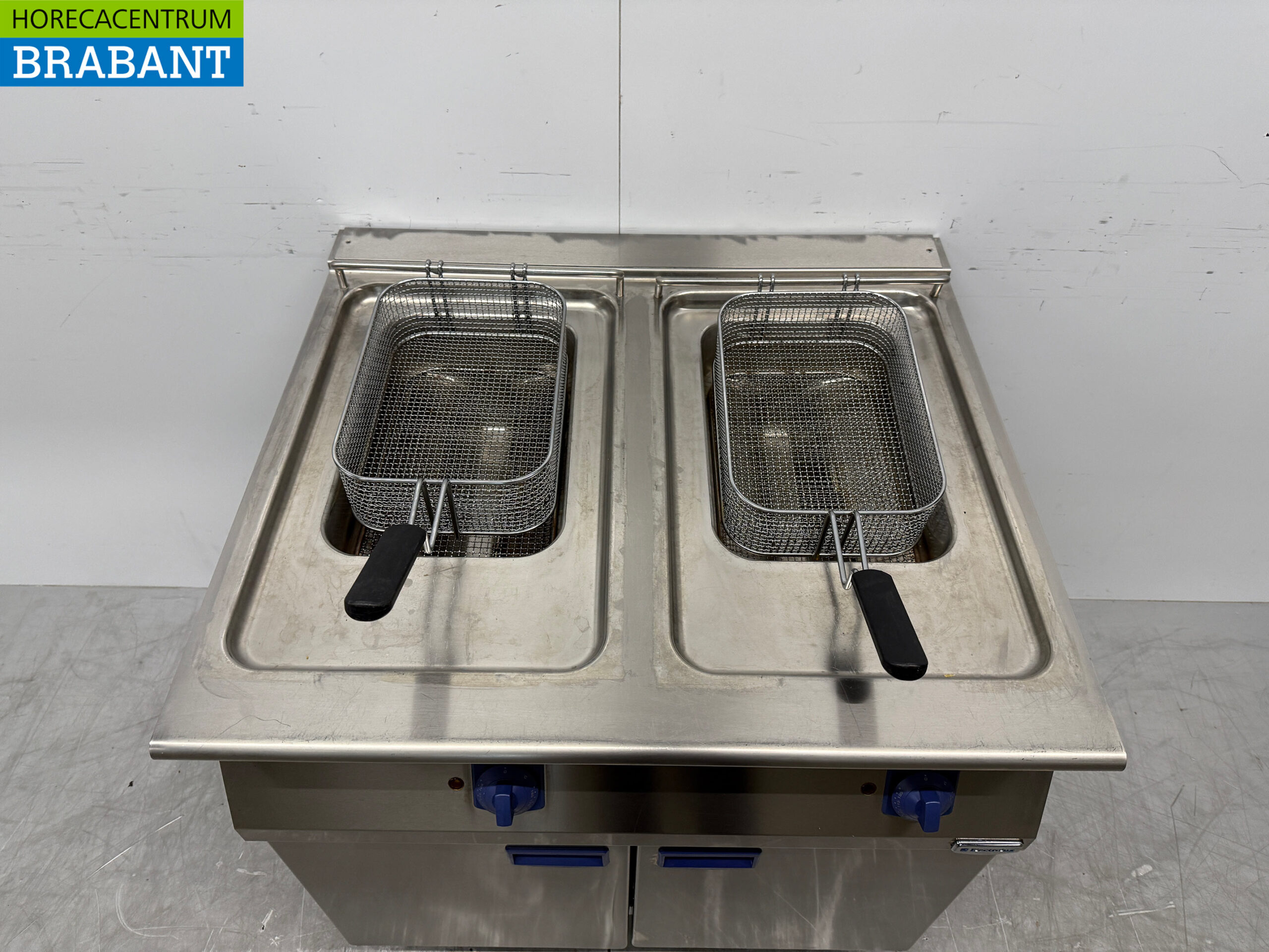 Edelstahl Electrolux Doppelfritteuse 2 x 7 Liter 80 cm 400V Horeca – Bild 4