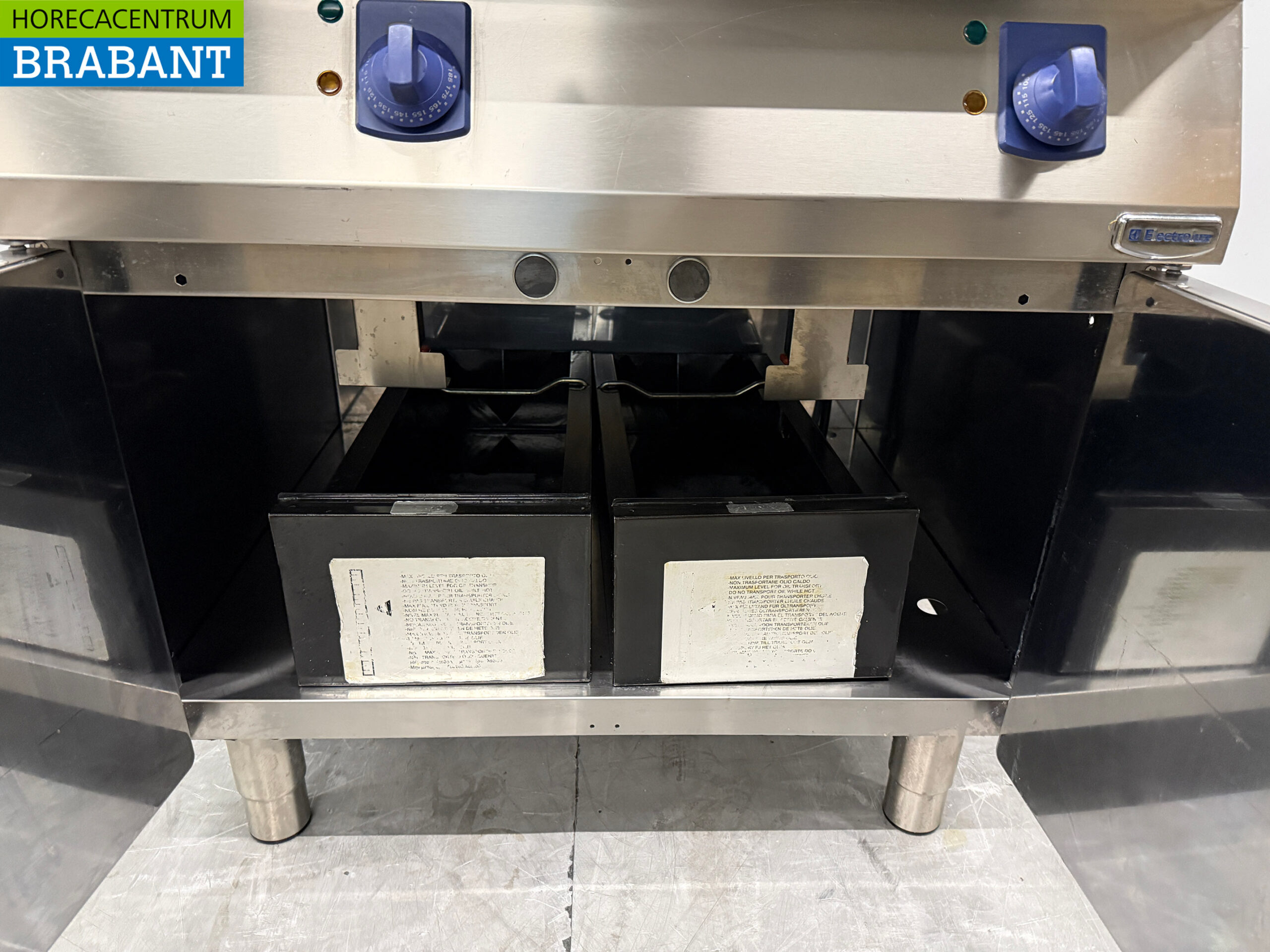 Edelstahl Electrolux Doppelfritteuse 2 x 7 Liter 80 cm 400V Horeca – Bild 5