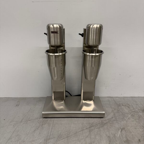 Buffalo Double Milkshake Mixer aus Edelstahl 2 x 1 Liter 230V Horeca