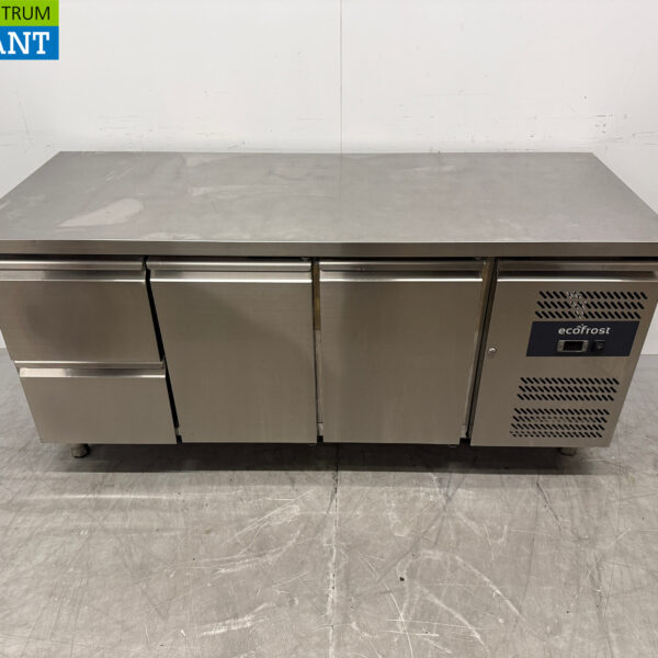 Ecofrost gekühlte Werkbank aus Edelstahl 2 Türen und 2 Schubladen 179,5 cm 230V Horeca