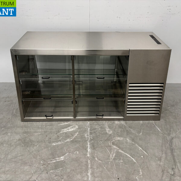 Edelstahl Groku Vitrine 6 Klappen 140 cm 230V Horeca