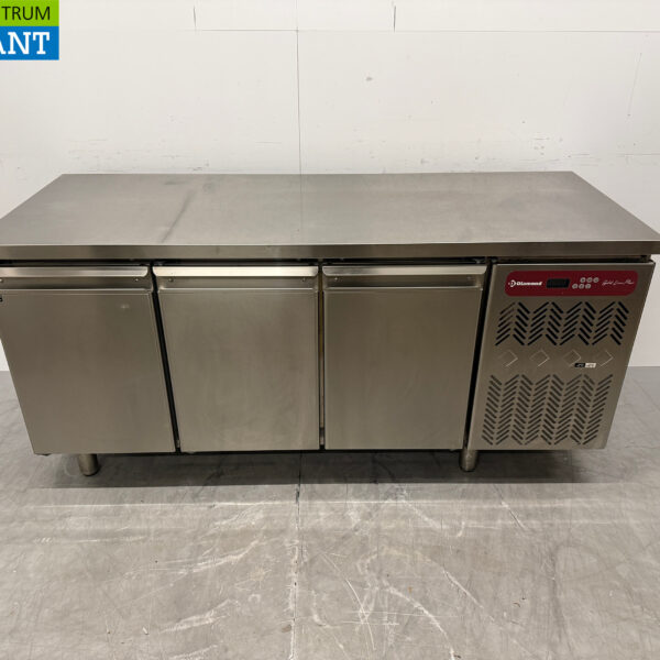 Edelstahl Diamond Kühltheke 3 Türen 180,5 cm 230V Horeca