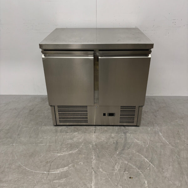 Edelstahl Select Gekühlte Arbeitsplatte 2 Türen 90 cm 230V Horeca