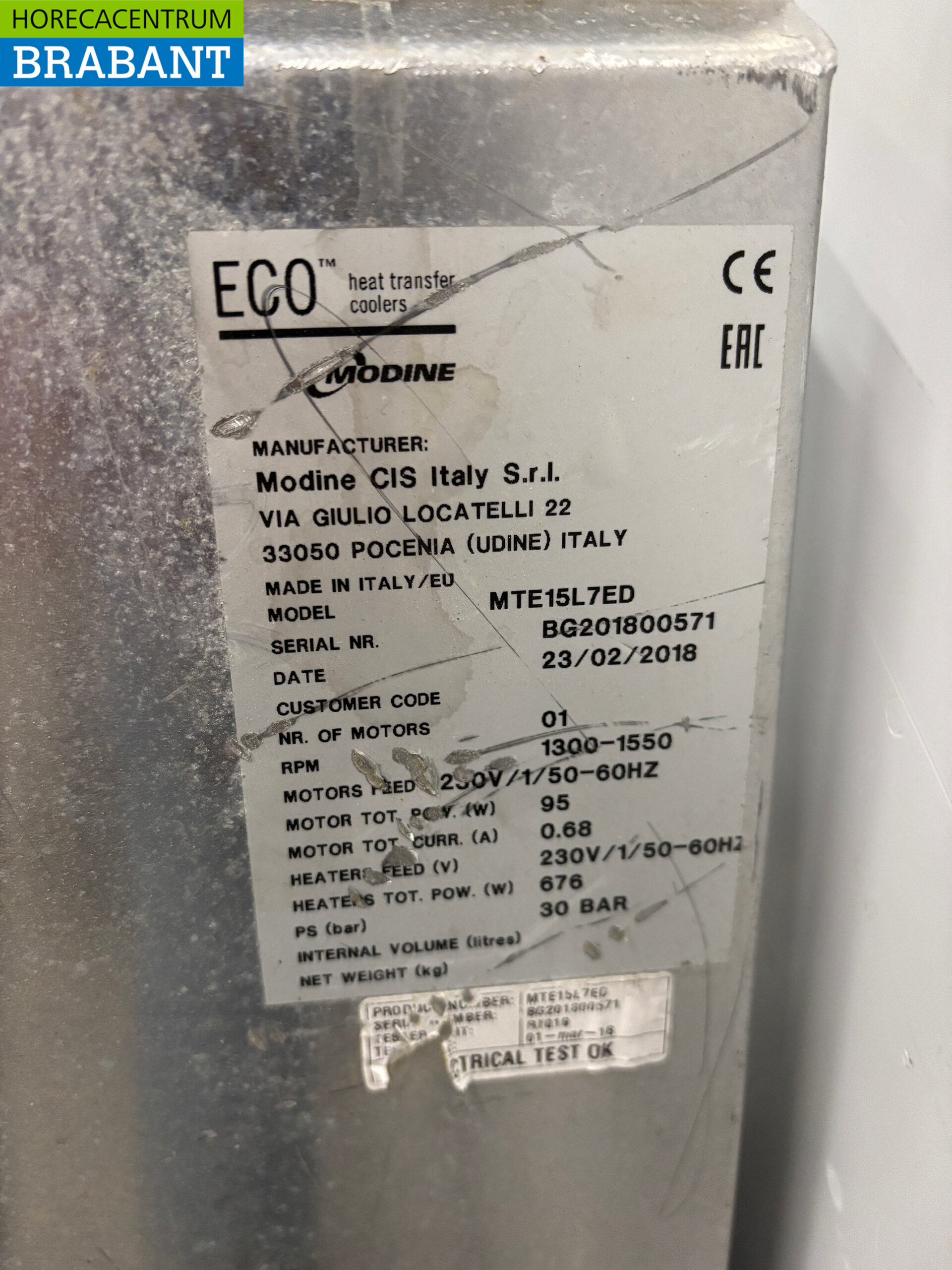 Edelstahl Modine MTE15L7ED Verdampfer Deckengerät Gefrierschrank 230V Horeca – Bild 5