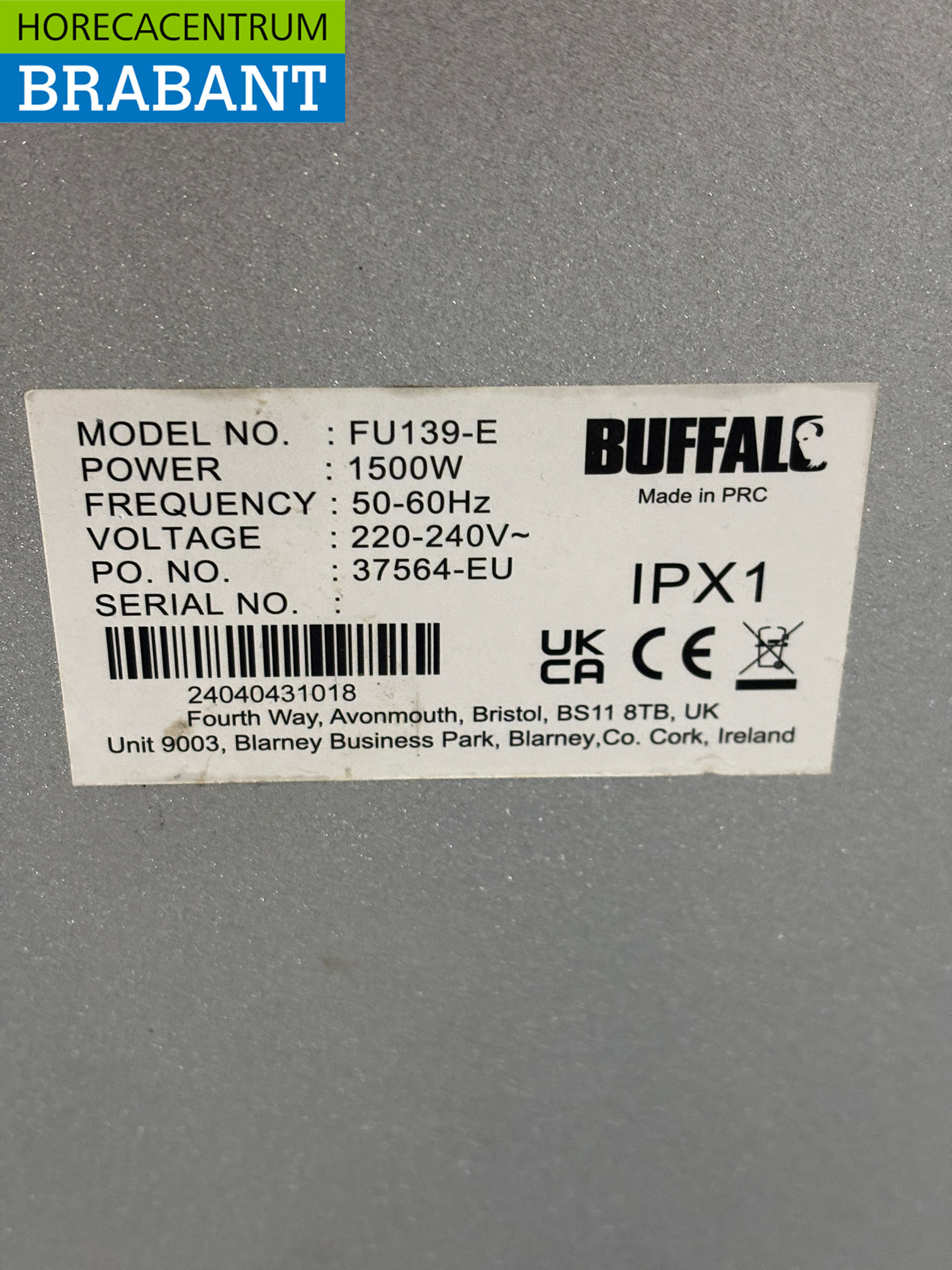 Buffalo Planet Mixer Mixer Edelstahlwanne 30 Liter 230V Horeca – Bild 5