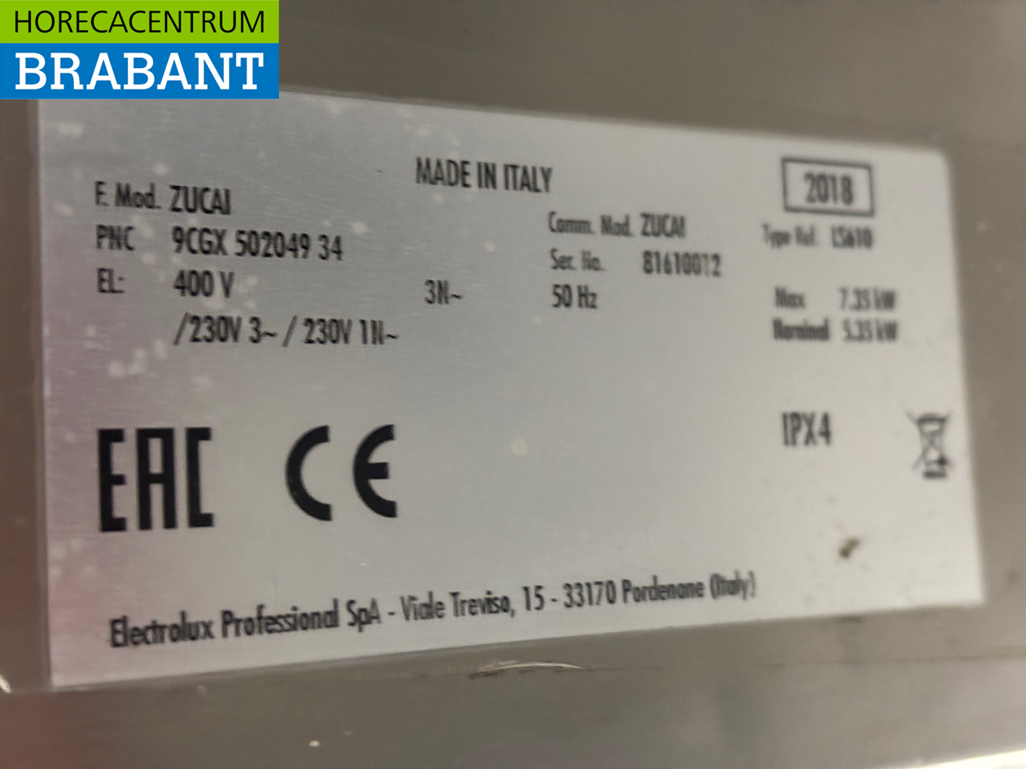 Zanussi Zucai Geschirrspüler aus Edelstahl 400V Horeca – Bild 6