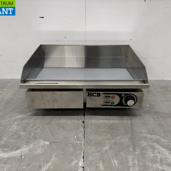 Edelstahl Grillplatte Backblech Chromplatte 55 cm 230V Horeca