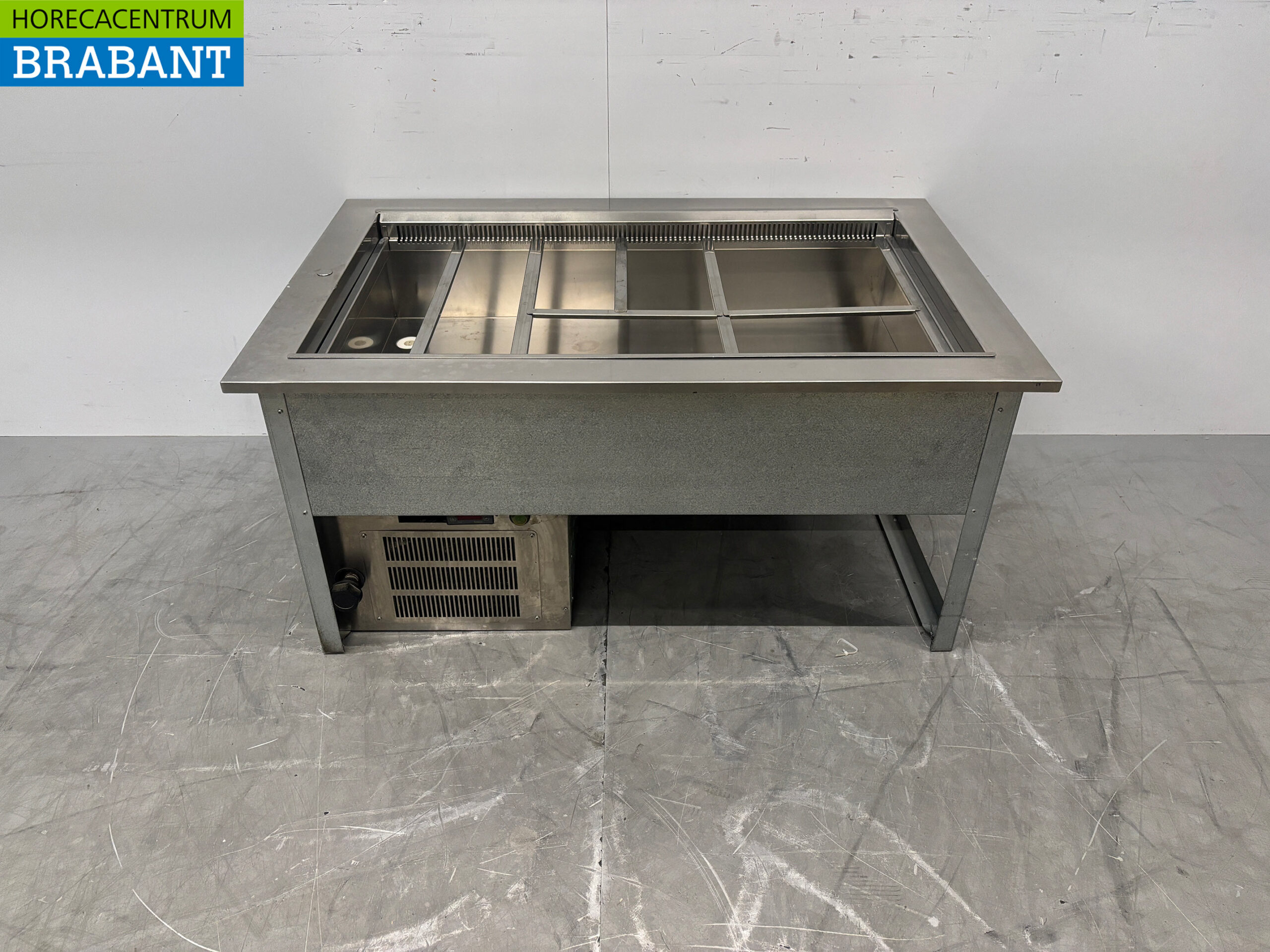 Edelstahl Drop In Saladiere Koelbak 3 x 1/1 GN 114 cm Horeca