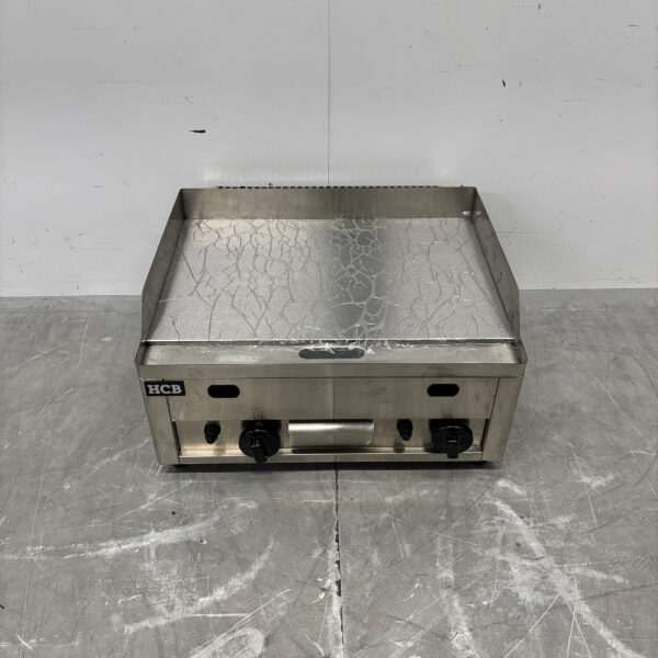 HCB Edelstahl-Grillplatte Grillplatte Glatt 60 cm PROPAAN Horeca