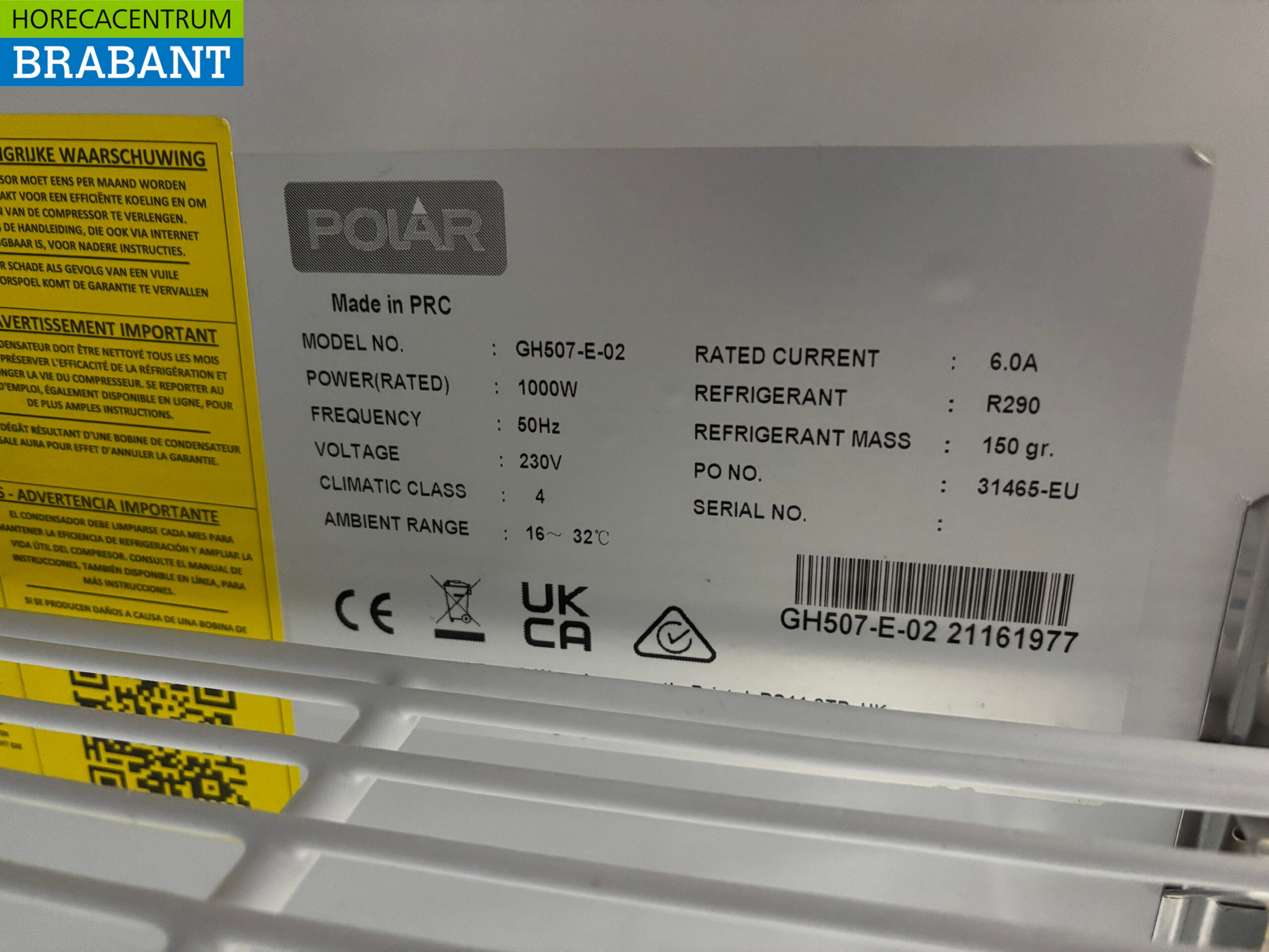 Polar Glastür-Gefrierschrank Gefrierschrank mit Glastüren 920 Liter 230V Horeca – Bild 5