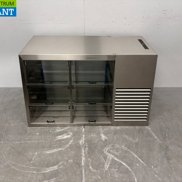Edelstahl Groku Kühlregal 6 Klappen 120 cm 230V Horeca