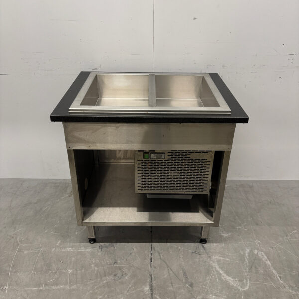 Edelstahl Saladiere Koelbak 2 x 1/1 GN 86,5 cm 230V Horeca